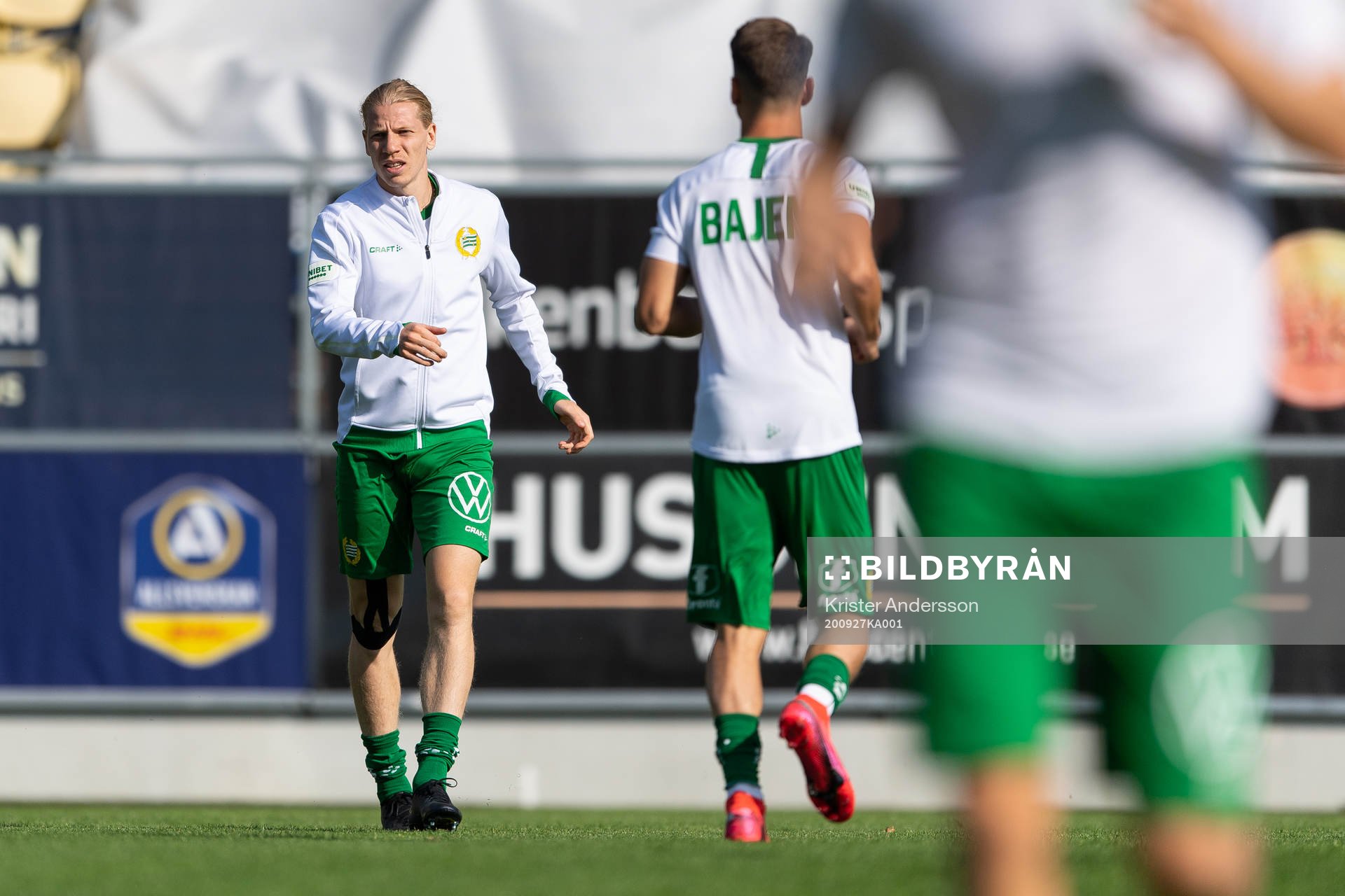 Hammarbys Gustav Ludwigson före fotbollsmatchen i