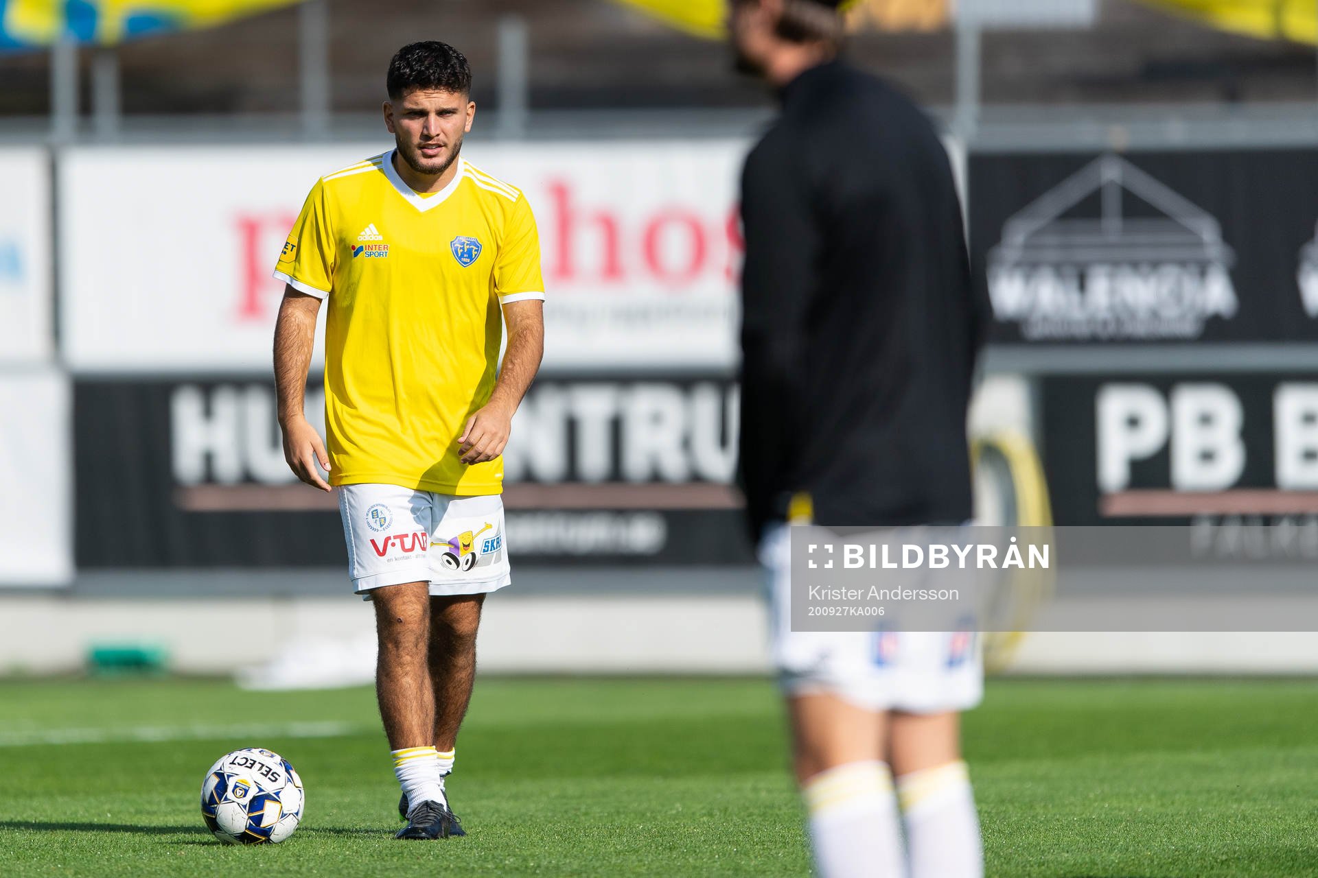 Falkenbergs Edi Sylisufaj före fotbollsmatchen i