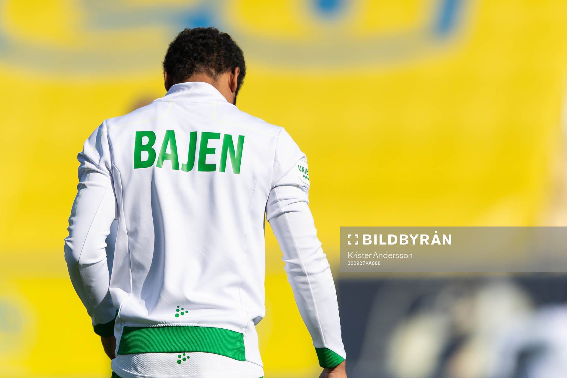 Bajen på en tröja före fotbollsmatchen i Allsvenskan