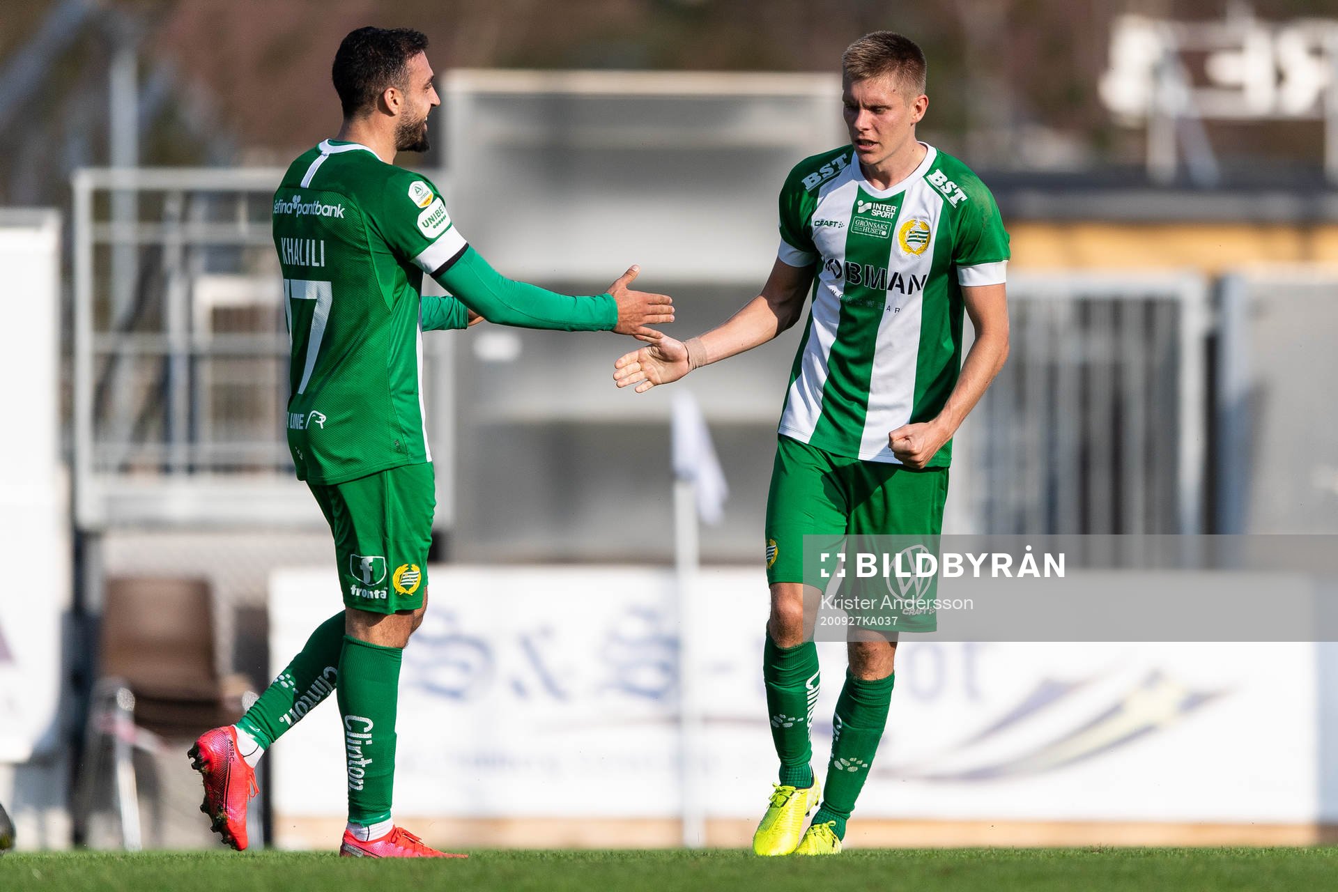 Hammarbys Aron Johansson jublar