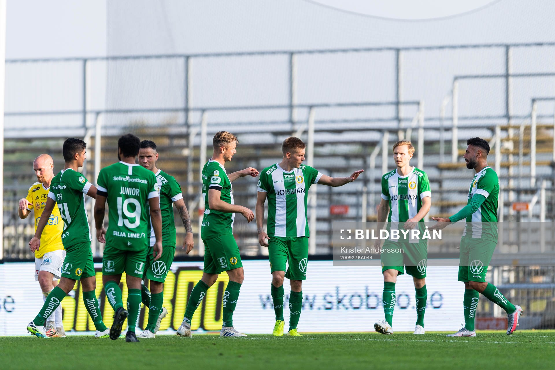 Hammarbys spelare jublar