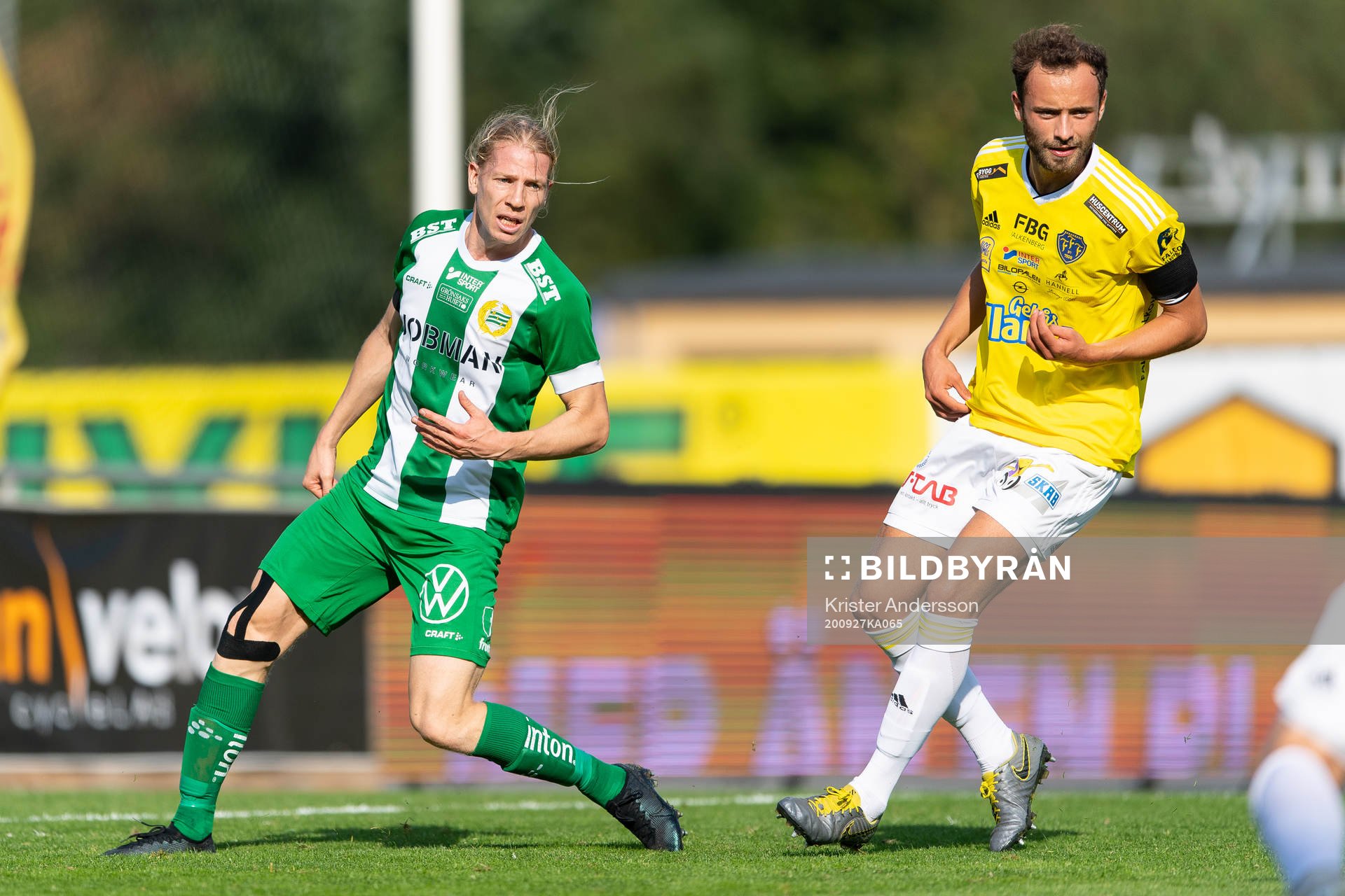 Hammarbys Gustav Ludwigson och Falkenbergs Grégoire Amiot