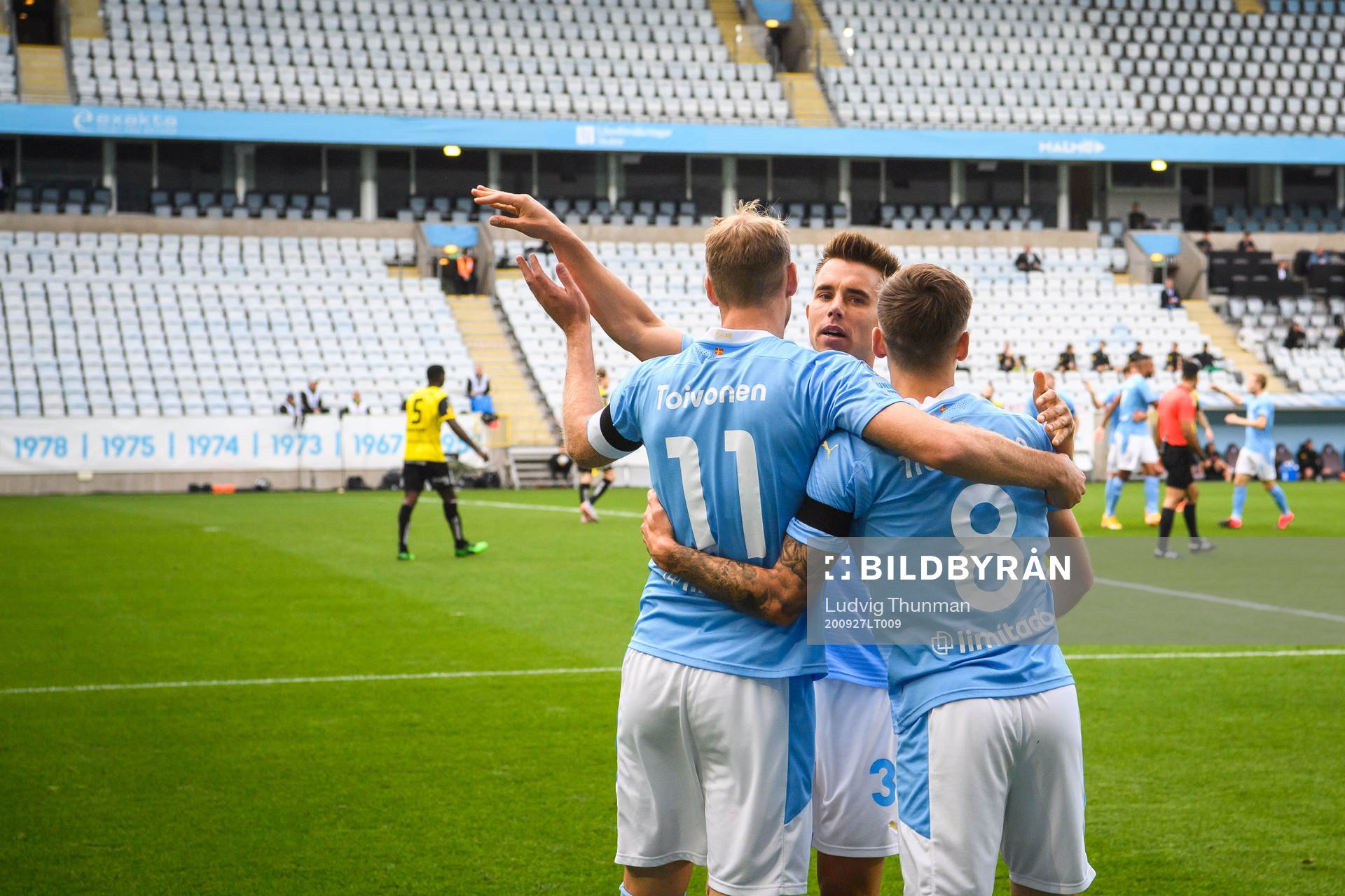 Malmö FFs Ola Toivonen, Arnór Traustason och Jonas