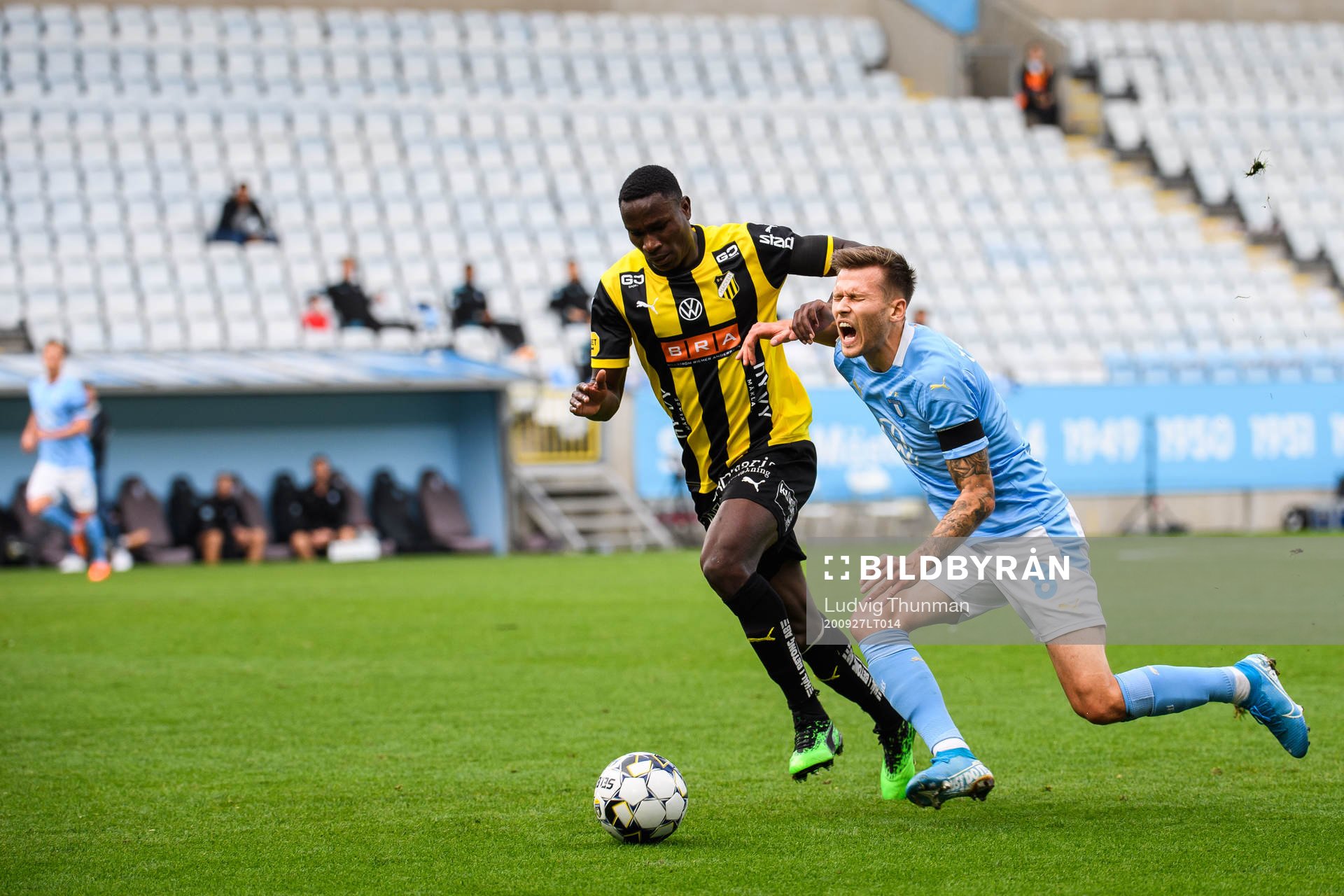 Häckens Godswill Ekpolo och Malmö FFs Arnór Traustason