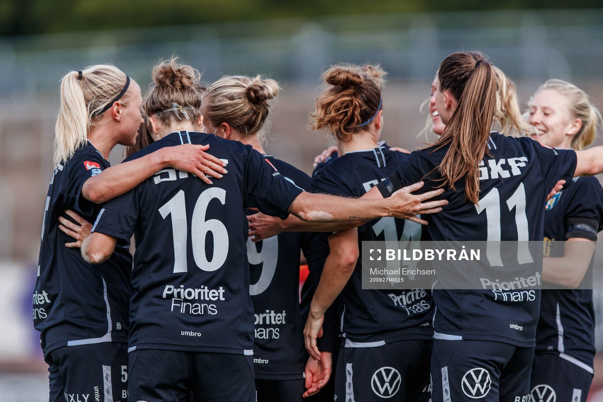 Göteborgs Filippa Curmark jublar efter 1-0 under fotbollsmatchen i Damallsvenskan mellan Kopparbergs/Göteborg och Piteå den 27 september 2020 i Göteborg.