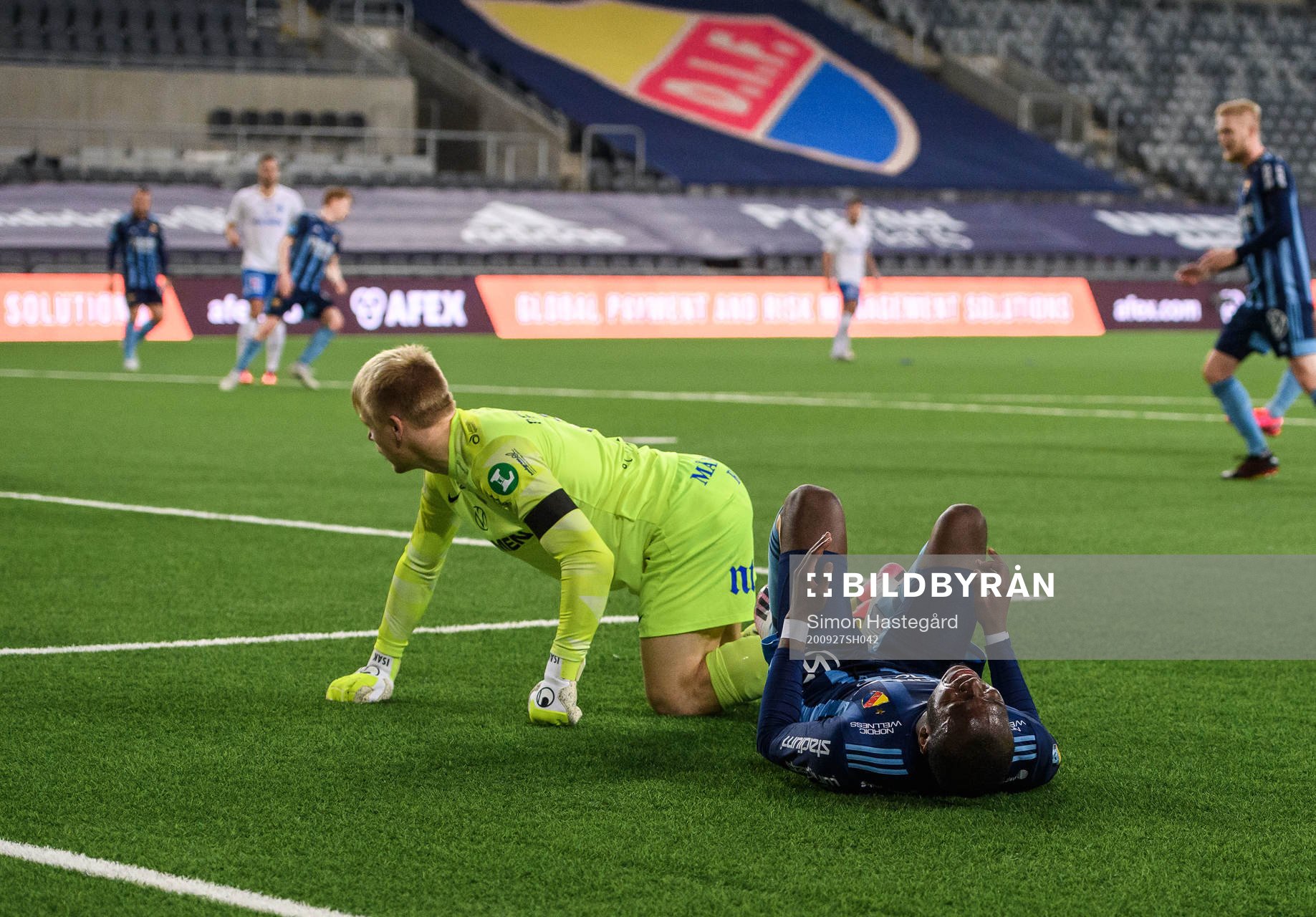 Djurgårdens Edward Chilufya deppar