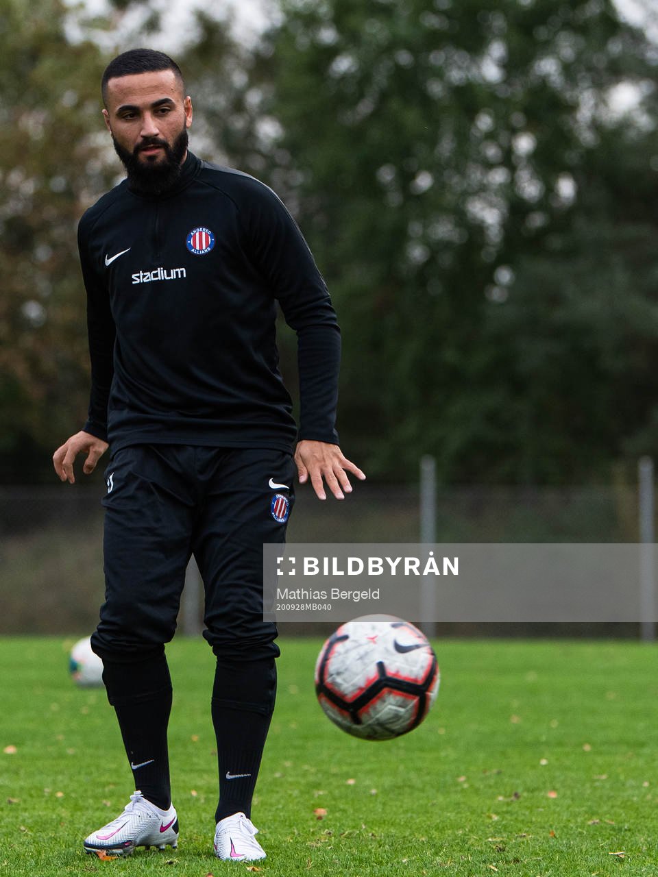 Galvan Ayoub under en träning med division 3-laget i fotboll Angered BK den 28 september 2020 i Göteborg.