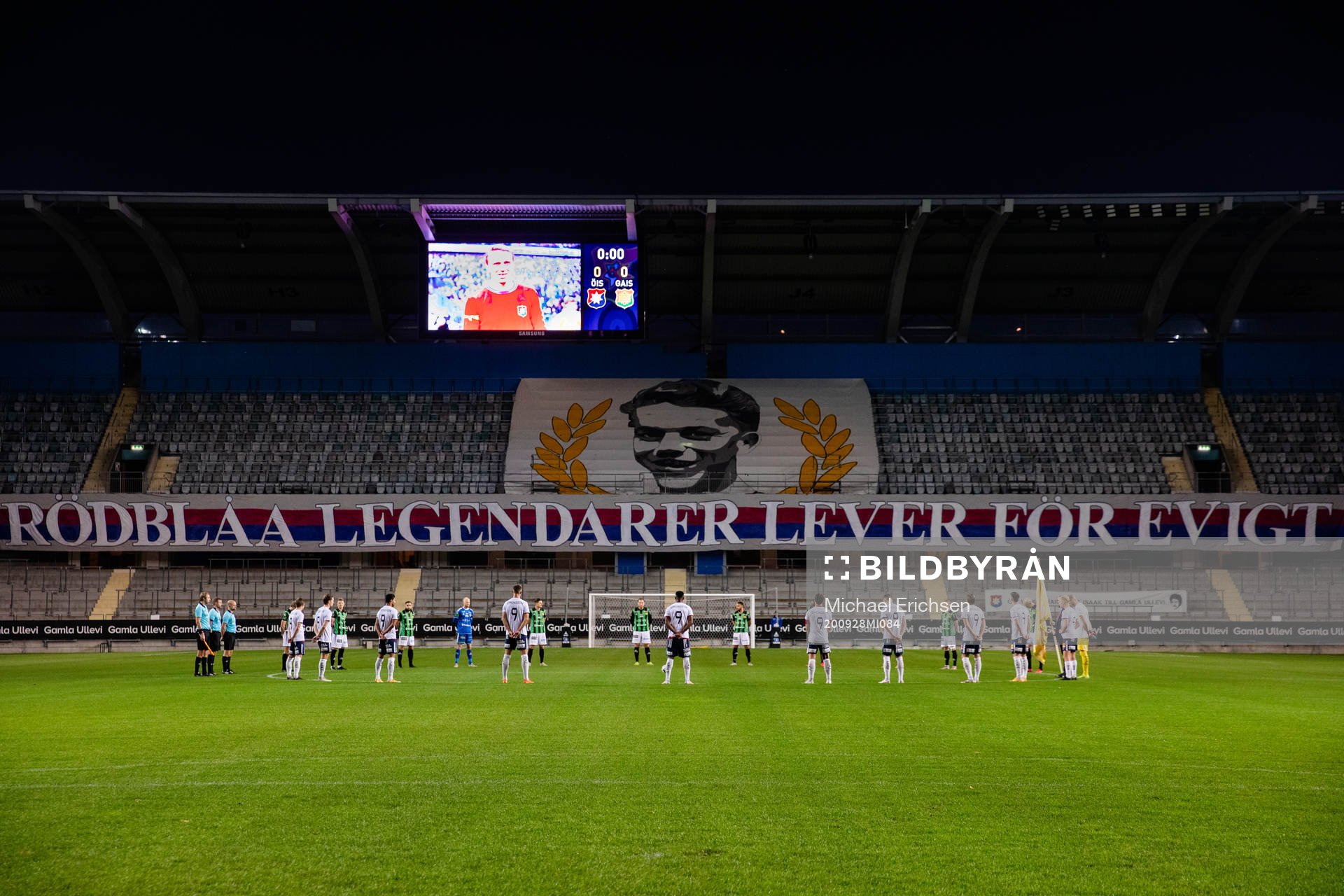 Örgrytes Tifo och tyst minut för Agne Simonsson och