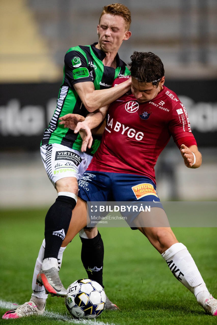 GAIS Julius Lindberg och Örgrytes Kevin Ackermann