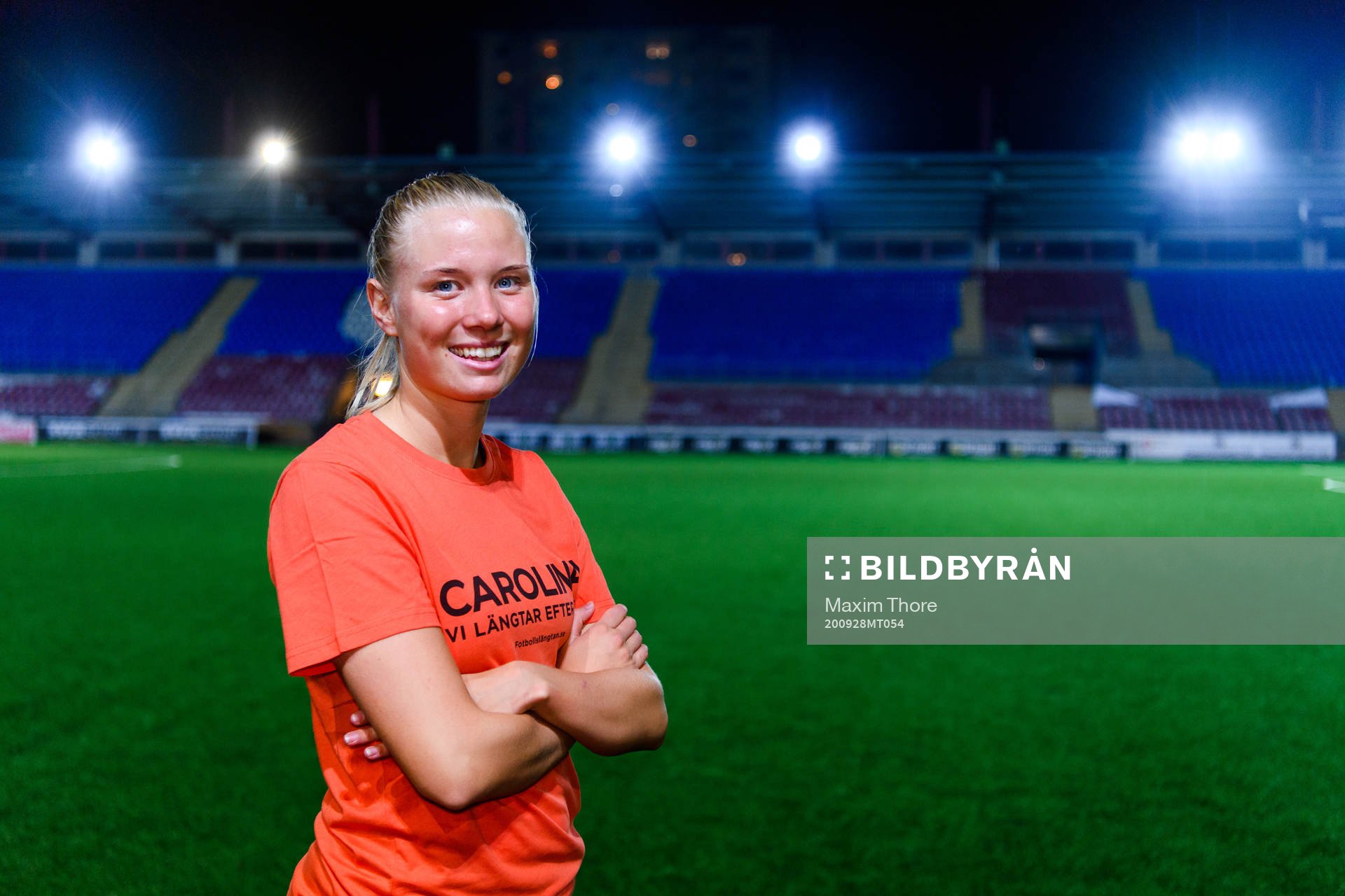 Eskilstunas Kaisa Collin poserar för porträtt efter fotbollsmatchen i Damallsvenskan mellan Eskilstuna United och Örebro den 28 september 2020 i Eskilstuna.