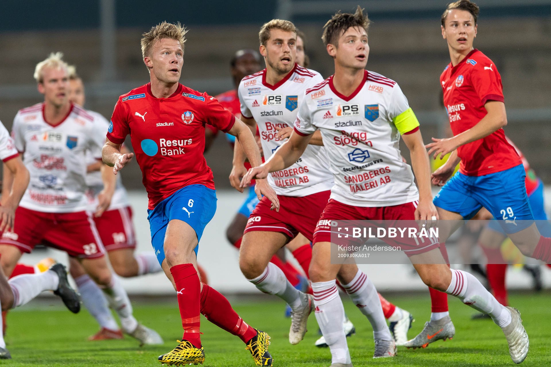 Helsingborgs Andreas Landgren och Halmias Erik Ferman
