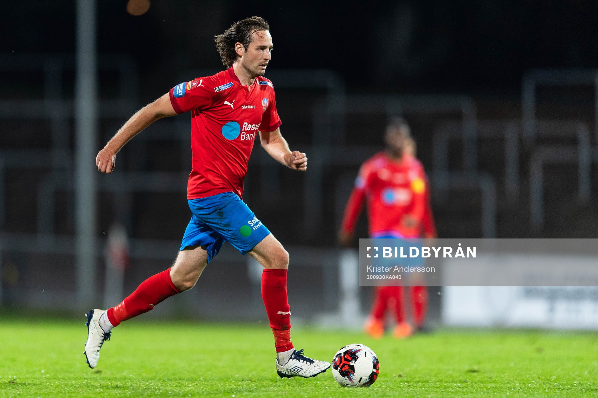 Helsingborgs Mix Diskerud under fotbollsmatchen i Svenska Cupen mellan Halmia och Helsingborg den 30 september 2020 i Halmstad.
