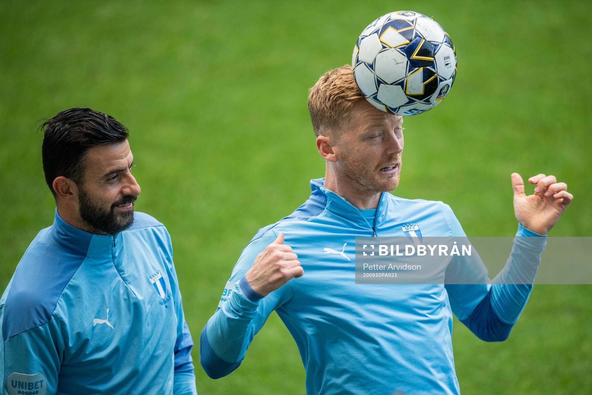 Behrang Safari and Anders Christiansen of Malmö FF