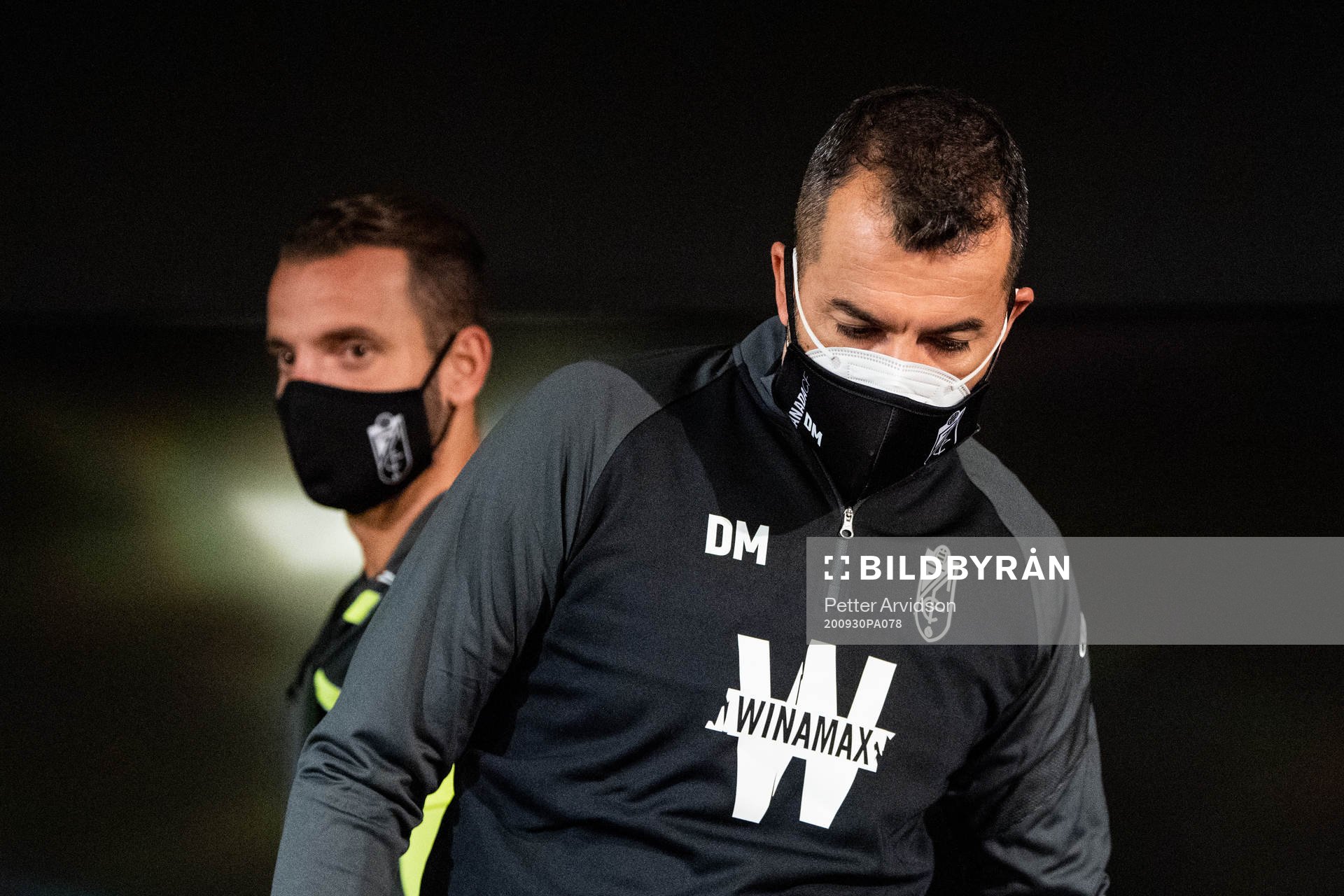Roberto Soldado and Diego Martinez, head coach of Granada