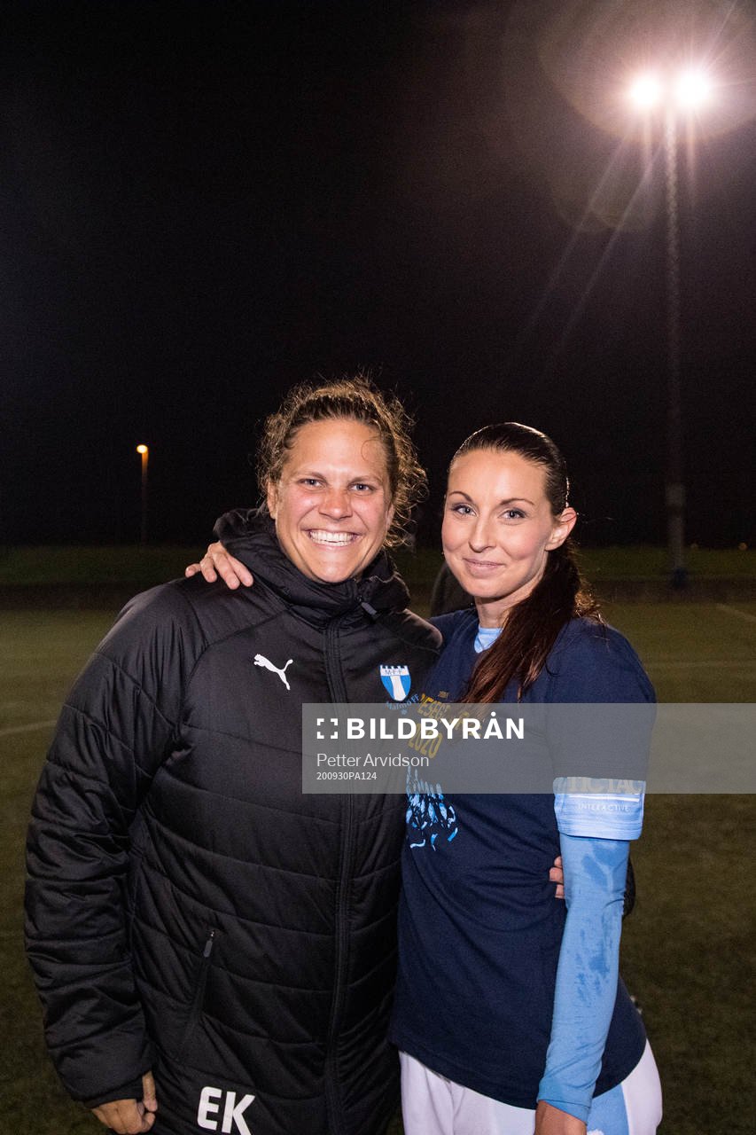 Malmö FFs målvaktstränare Emelie Karström och Malin