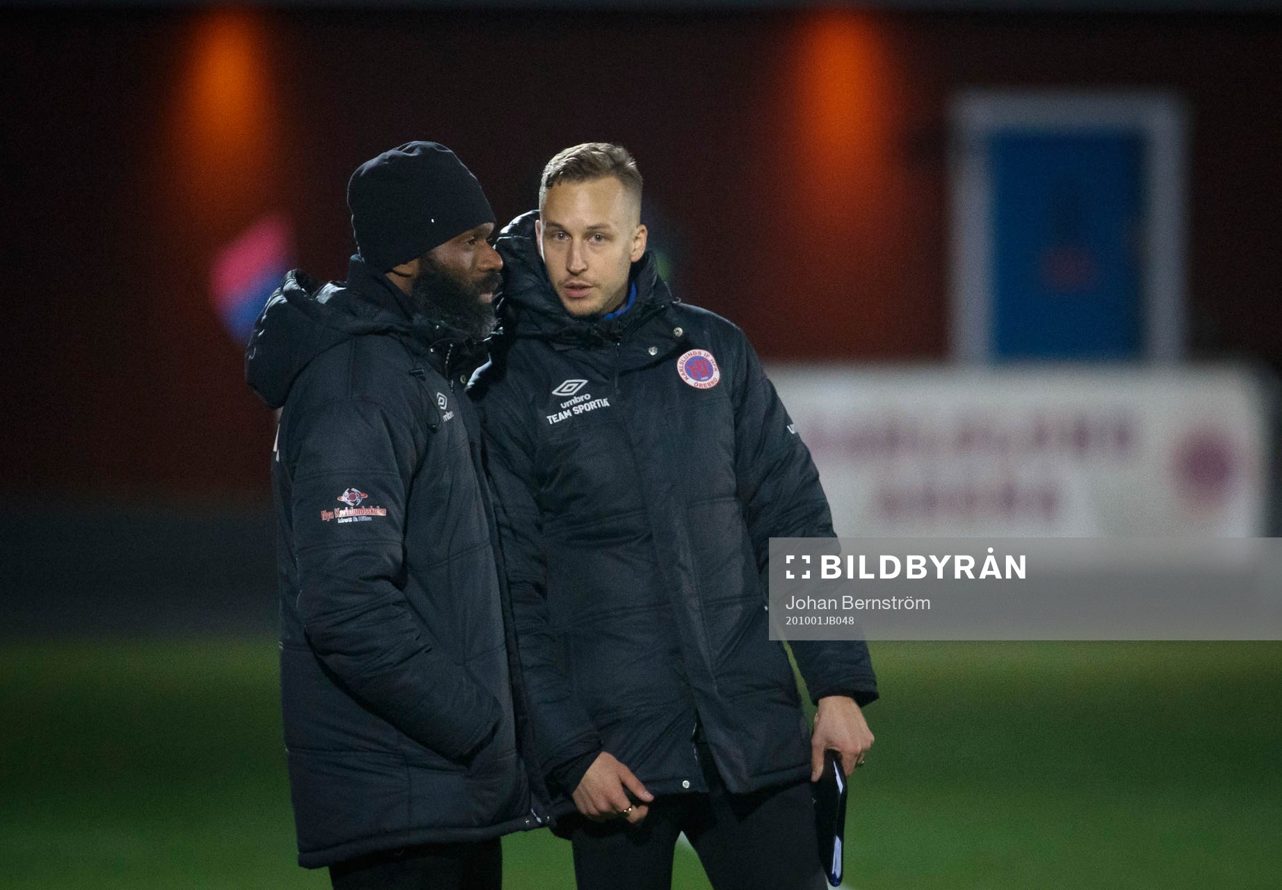 Karlslunds tränare Samuel Wowoah och tränare Jonathan