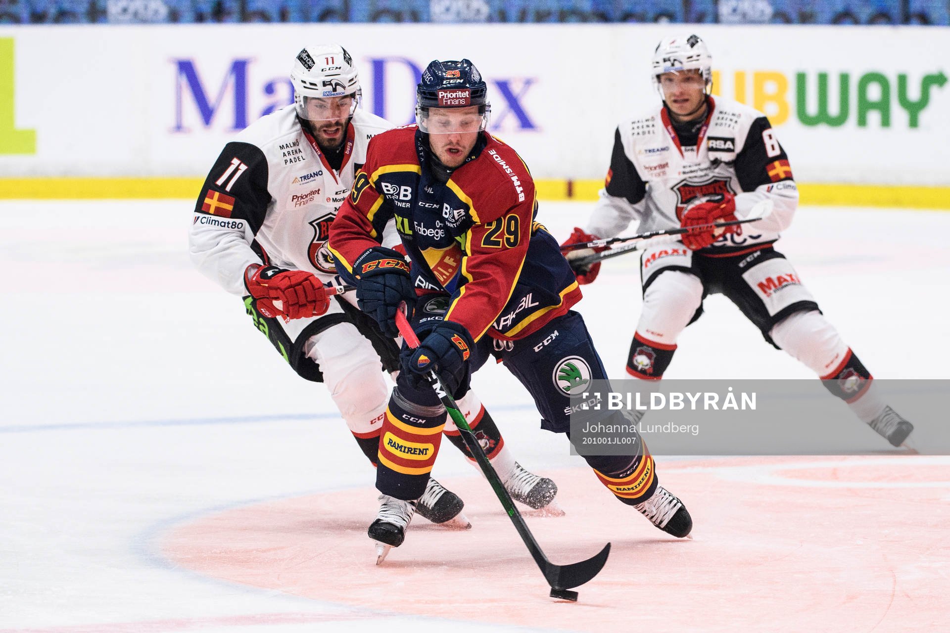 Malmö Redhawks Markus Lauridsen och Djurgårdens Sebastian