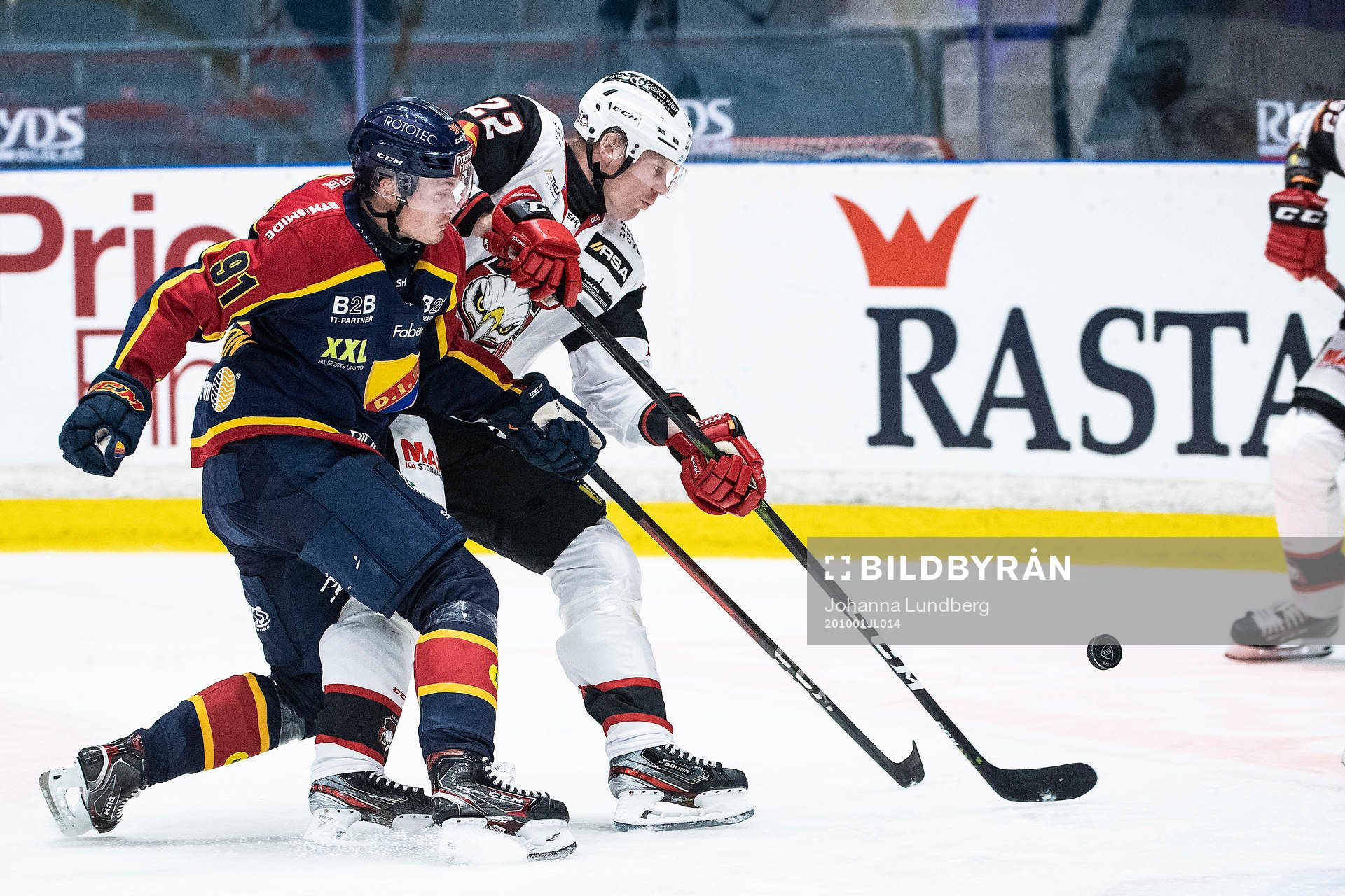 Djurgårdens Linus Andersson och Malmö Redhawks Lars