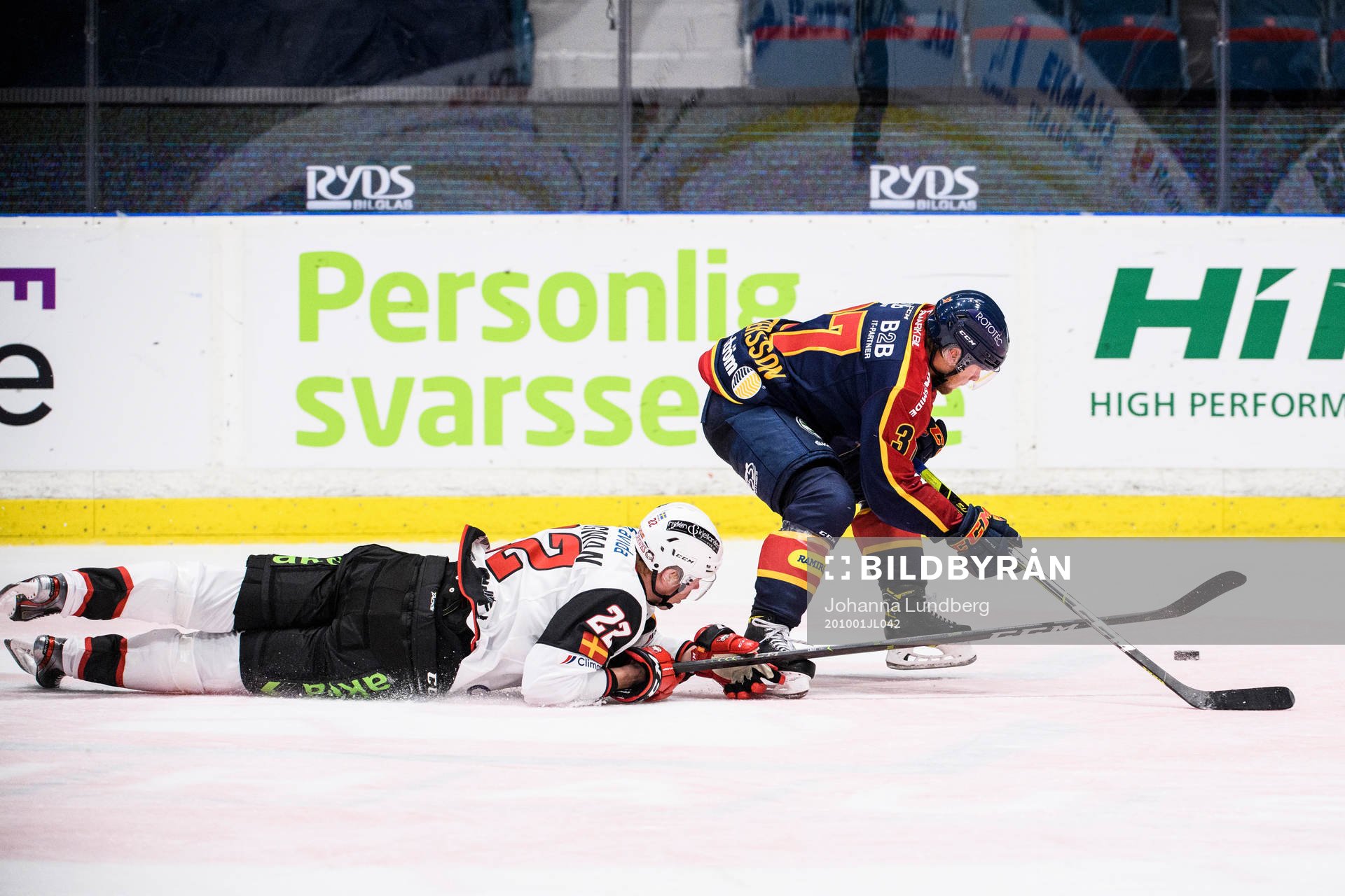 Malmö Redhawks Lars Bryggman och Djurgårdens Jesper