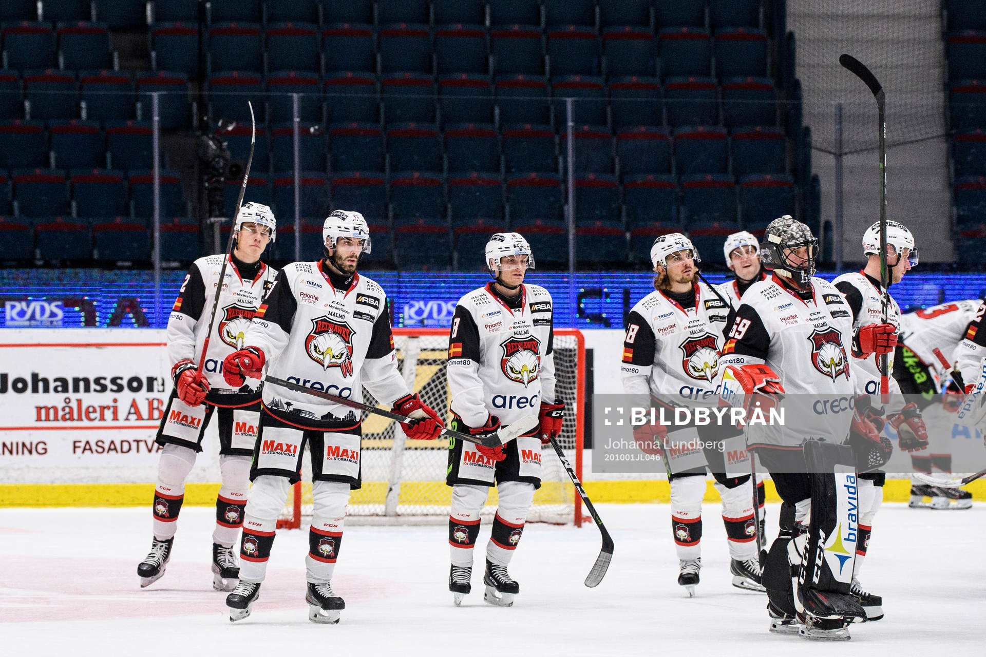 Malmö Redhawks spelare deppar