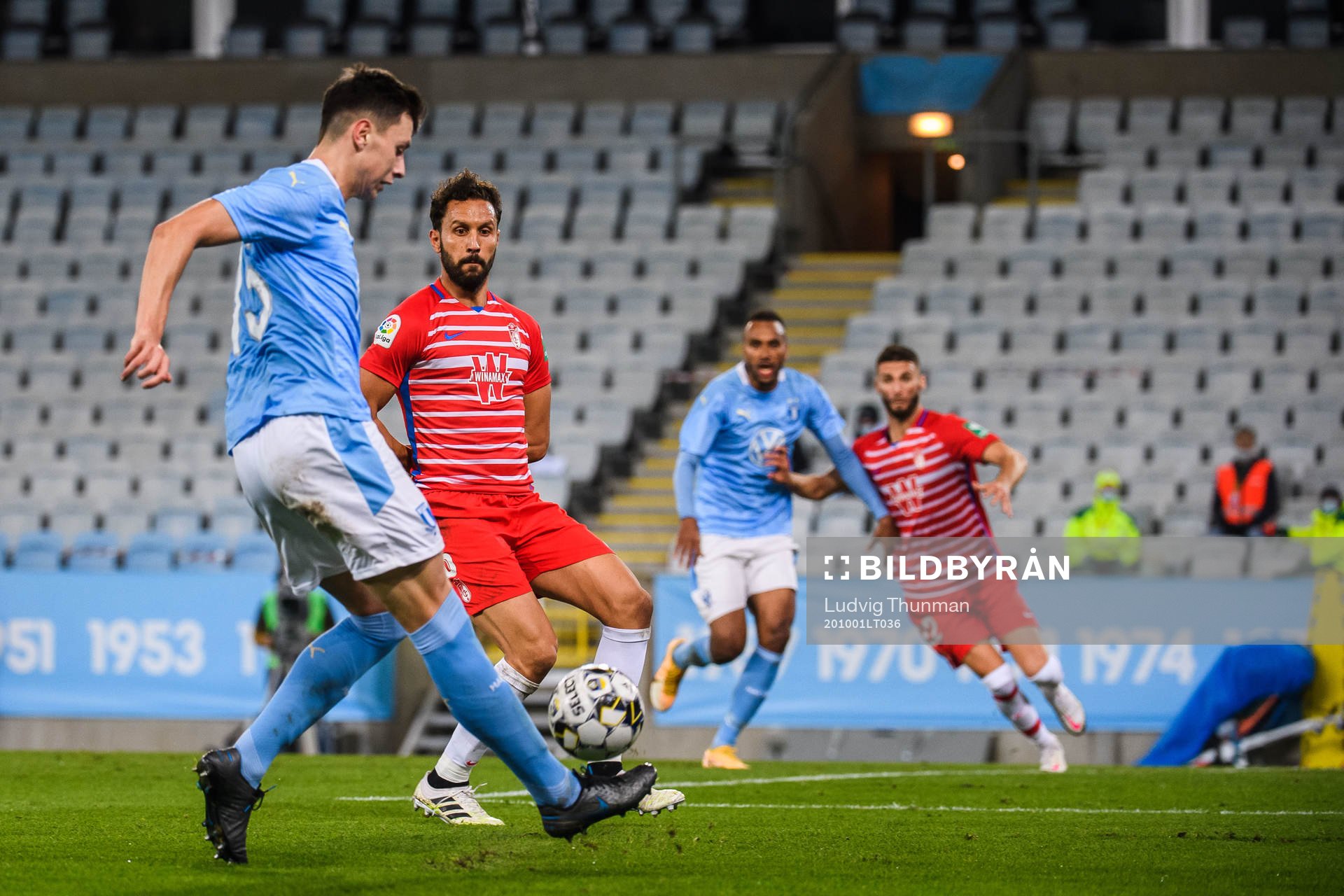 Anel Ahmedhodzic and Isaac Kiese Thelin of Malmö FF