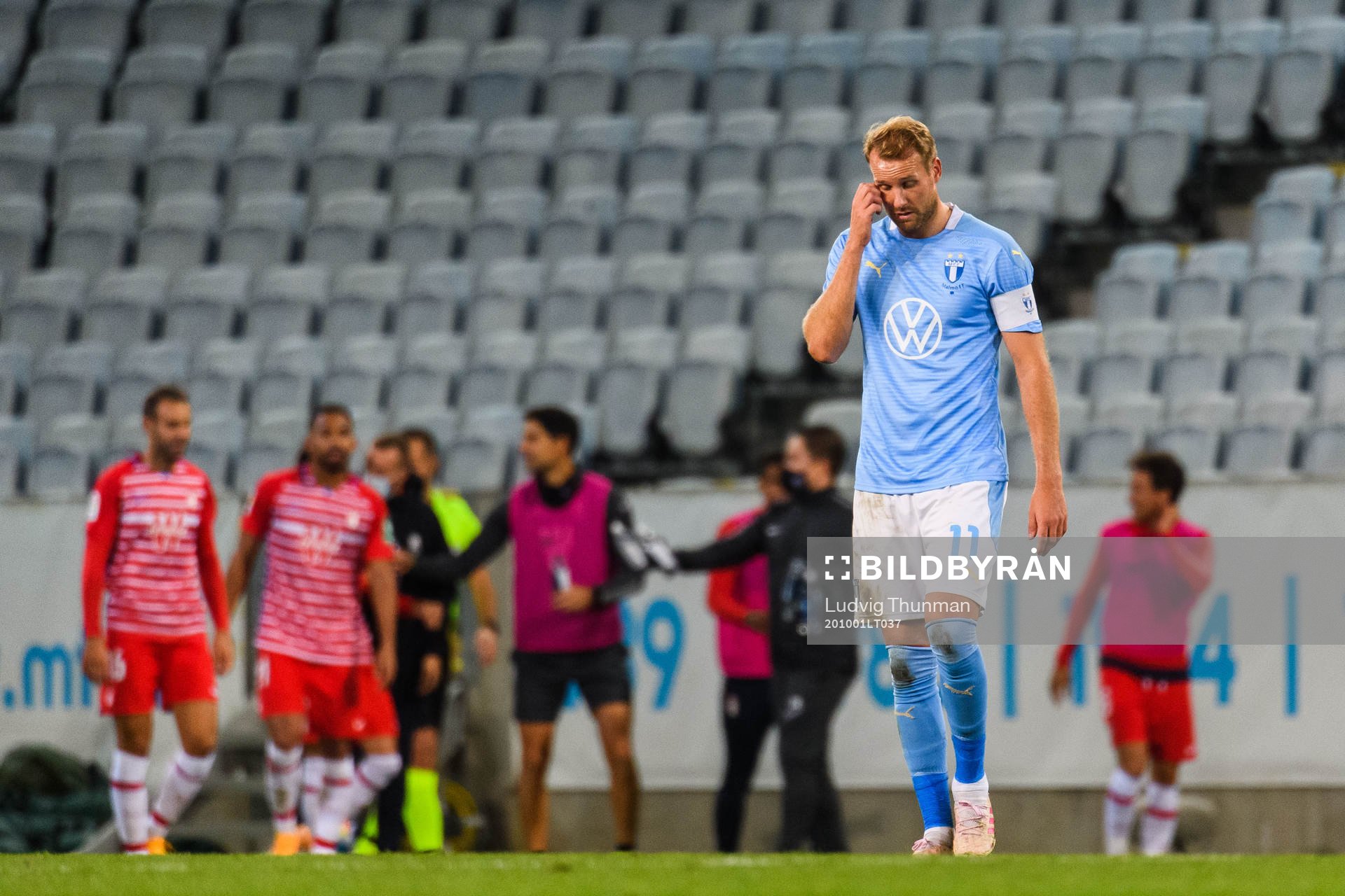 Ola Toivonen of Malmö FF looks dejected