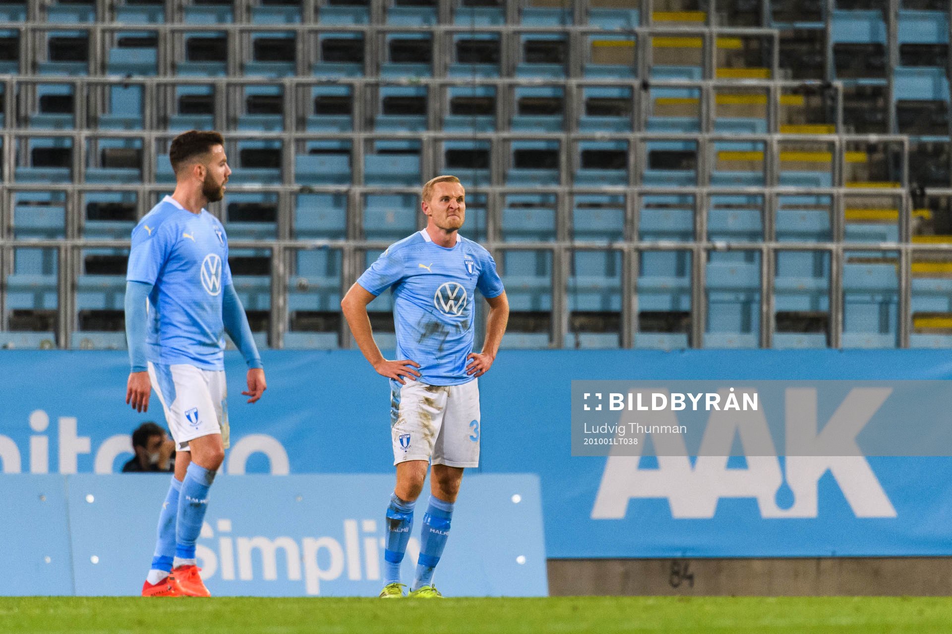 Erdal Rakip of Malmö FF looks dejected