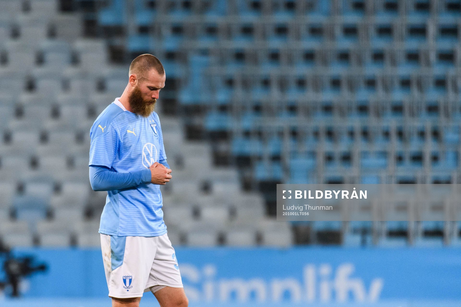 Jo Inge Berget of Malmö FF looks dejected
