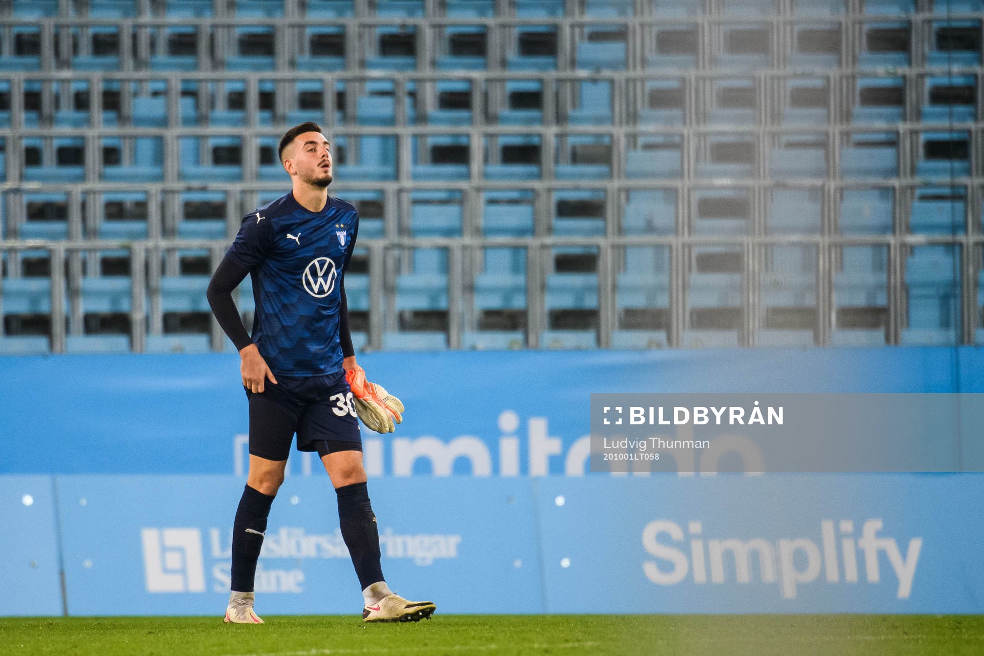 Goalkeeper Marko Johansson of Malmö FF looks dejected