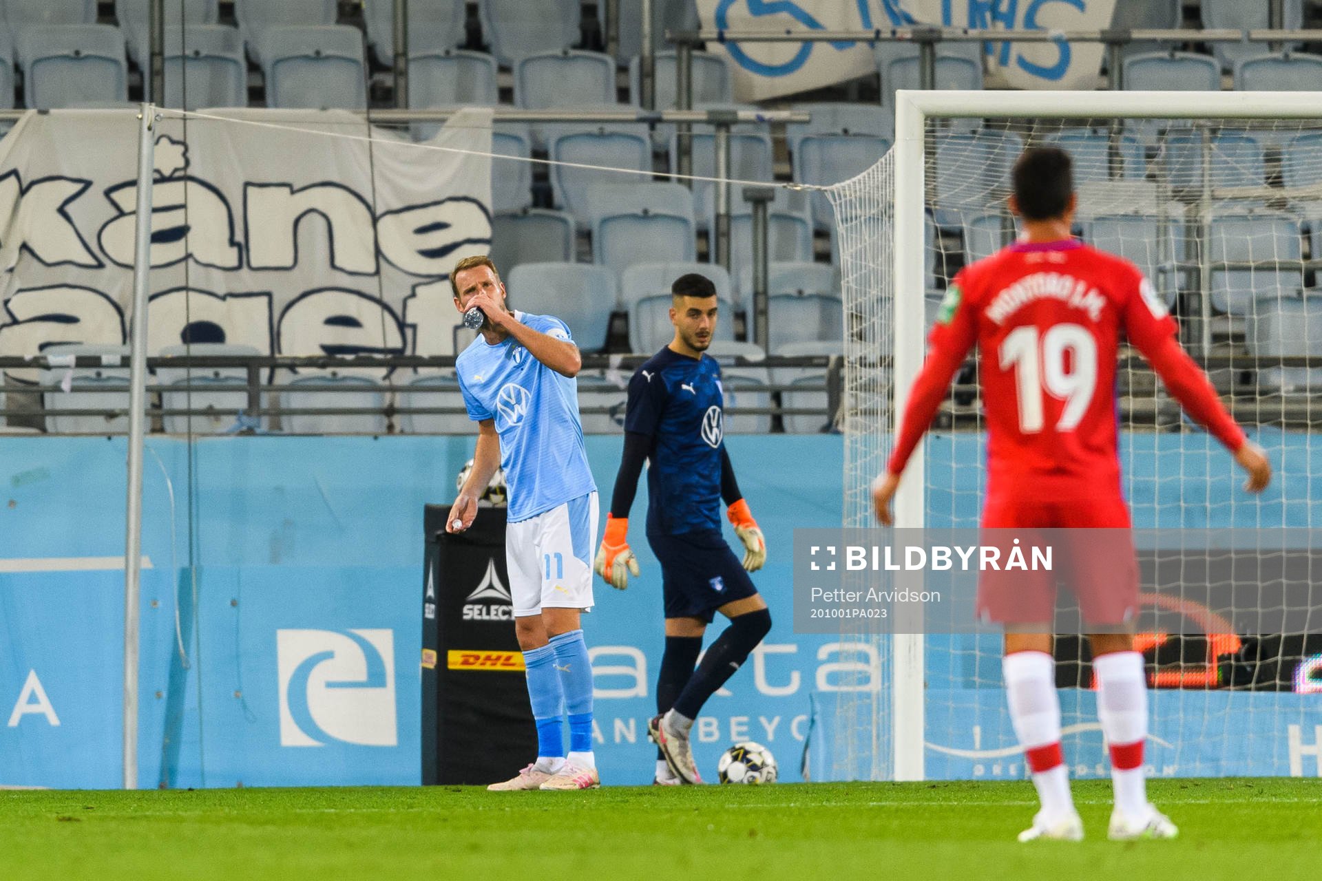 Ola Toivonen of Malmö FF in pain