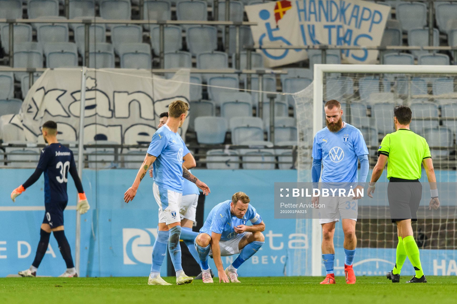 Ola Toivonen of Malmö FF in pain