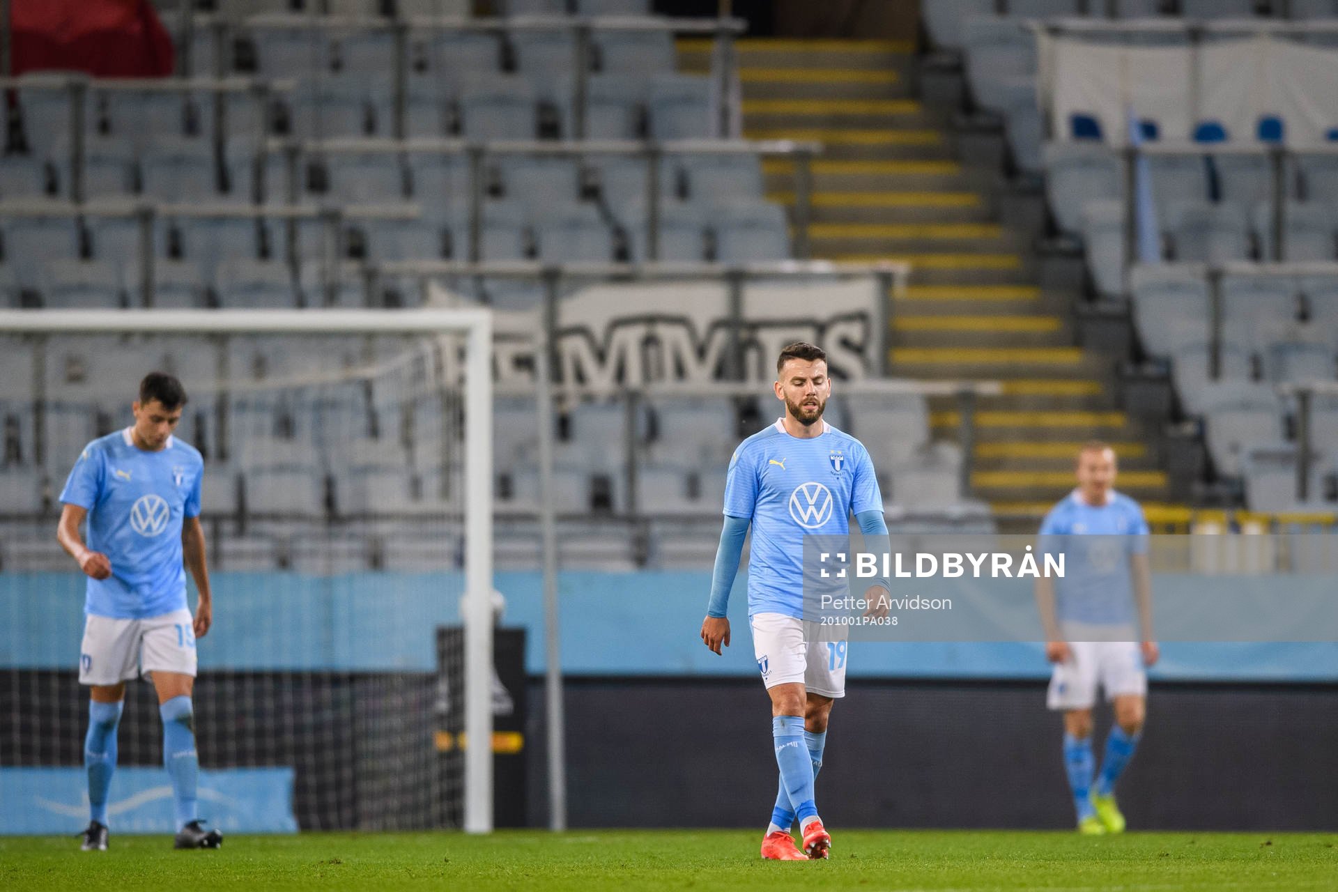 Erdal Rakip of Malmö FF looks dejected