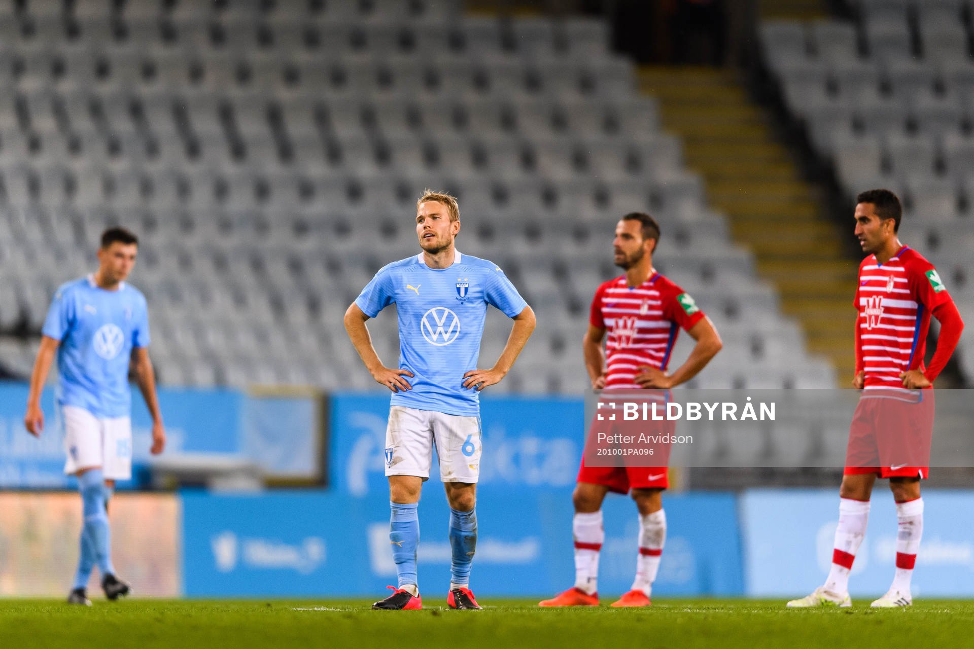 Oscar Lewicki of Malmö FF looks dejected