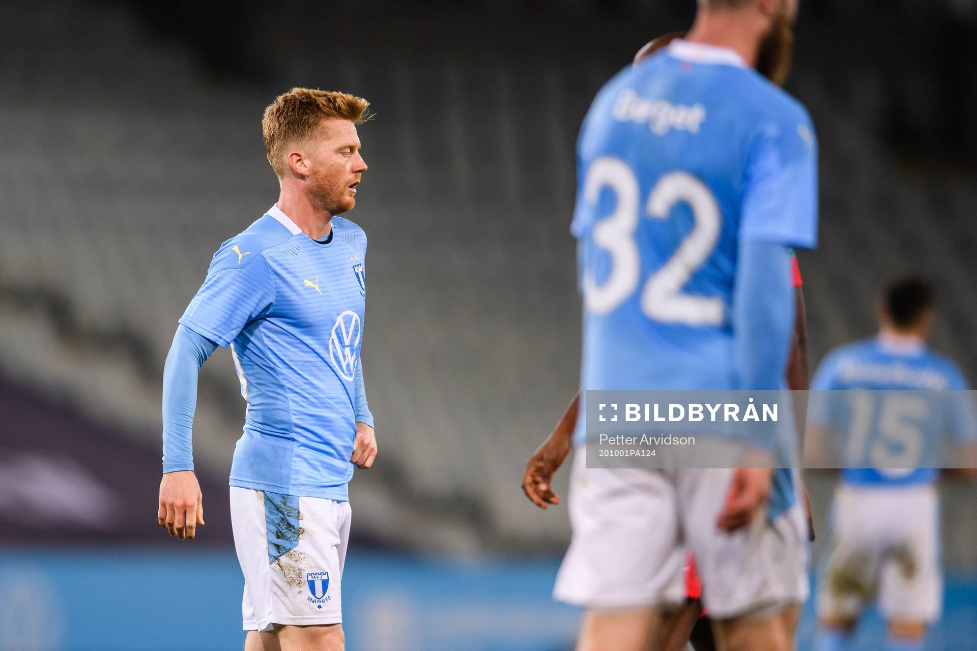 Anders Christiansen of Malmö FF looks dejected