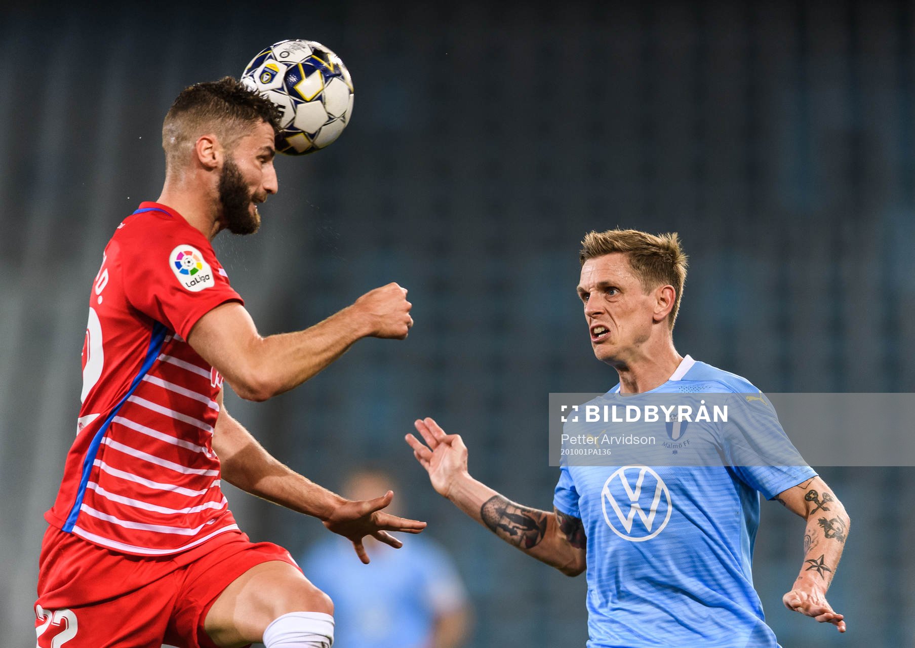 Domingos Duarte of Granada and Sören Rieks of Malmö FF