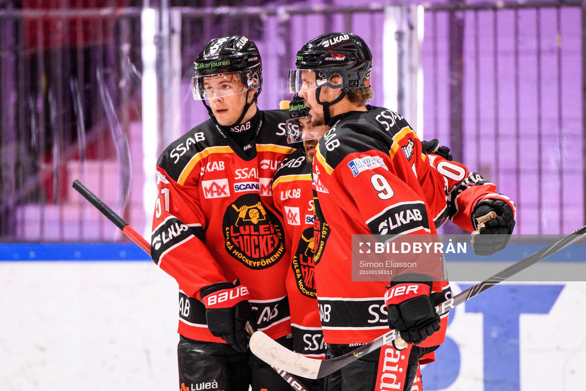 Luleås Filip Hållander, Jack Connolly och Victor Berglund