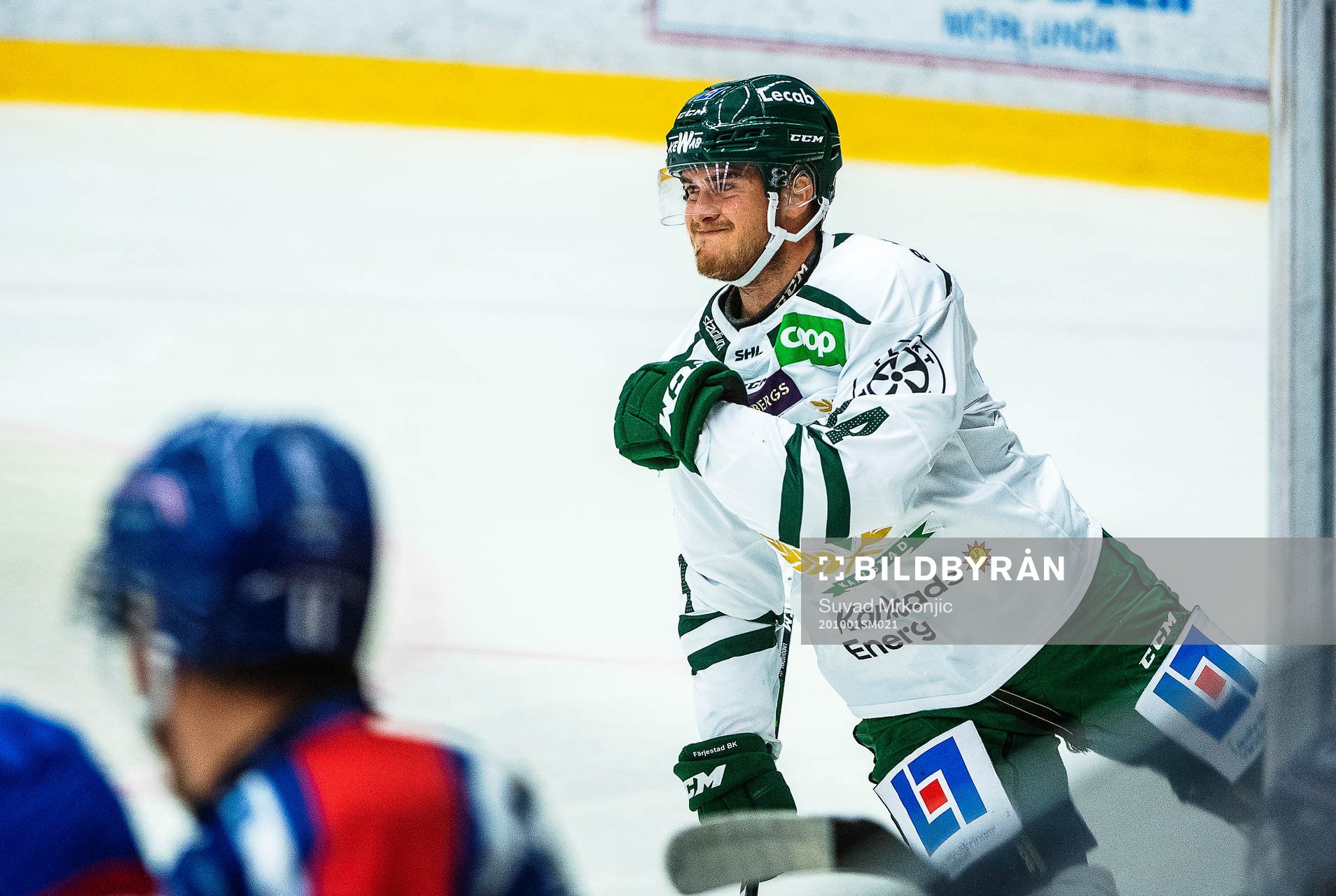 Färjestads Michael Lindqvist jublar
