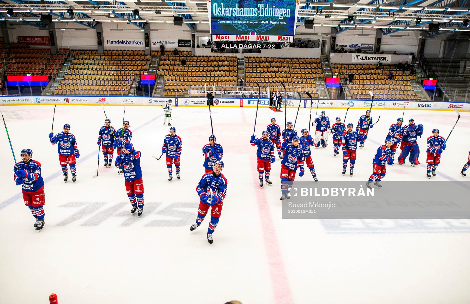 Oskarshamns spelare jublar