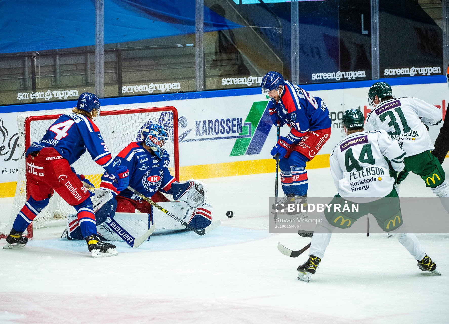 Oskarshamns målvakt Joe Cannata, Philip Samuelsson samt