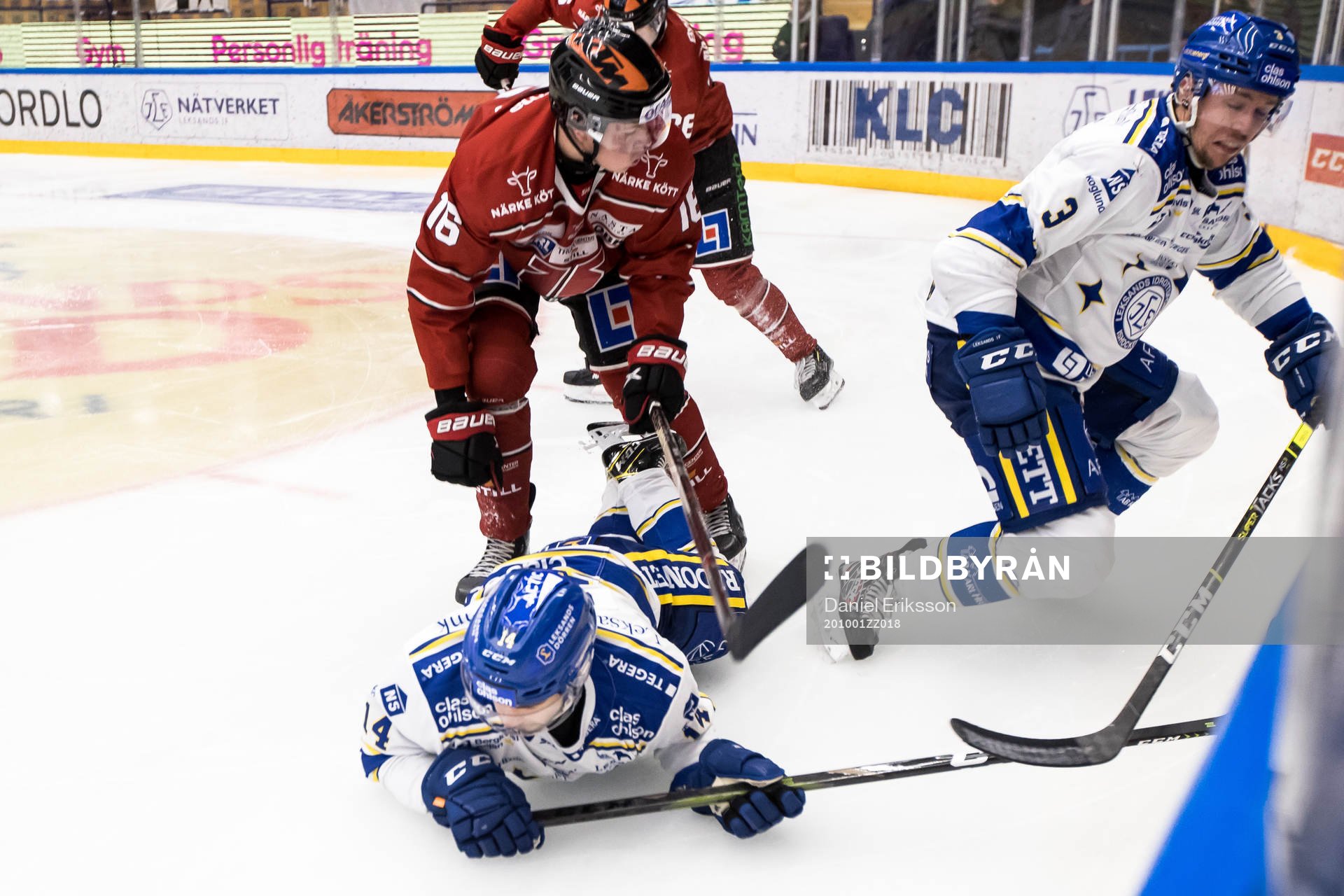 Leksands Oskar Lang och Örebros Lukas Pilö och Leksands