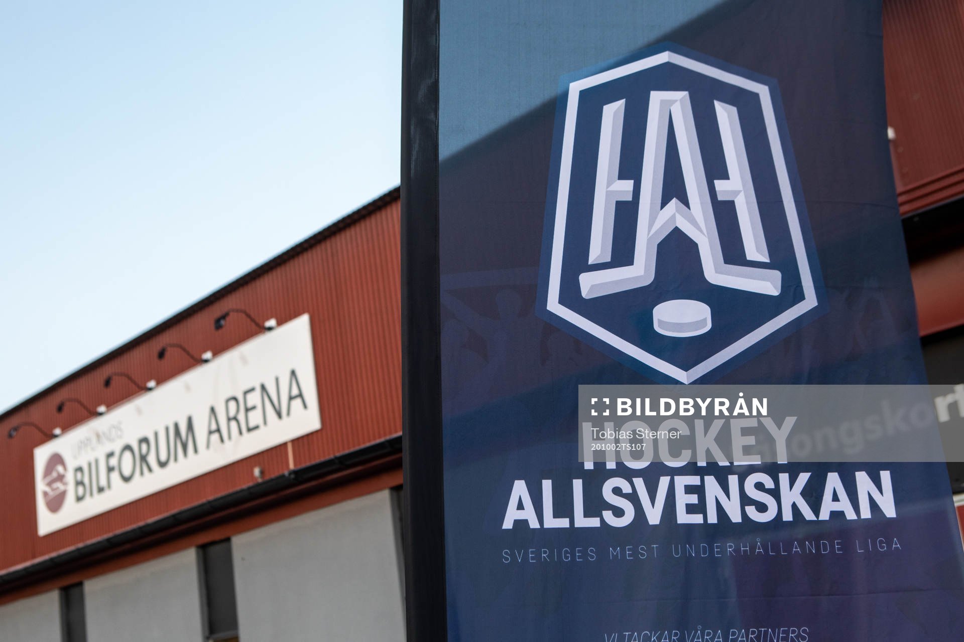 Flagga med Hockeyallsvenskans logga