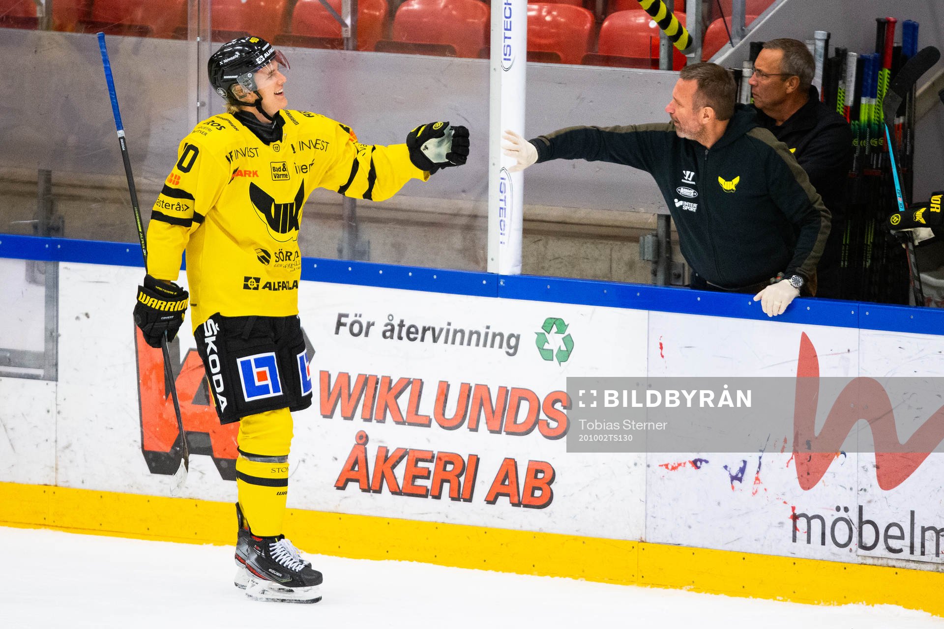 Västerås Isac Skedung jublar