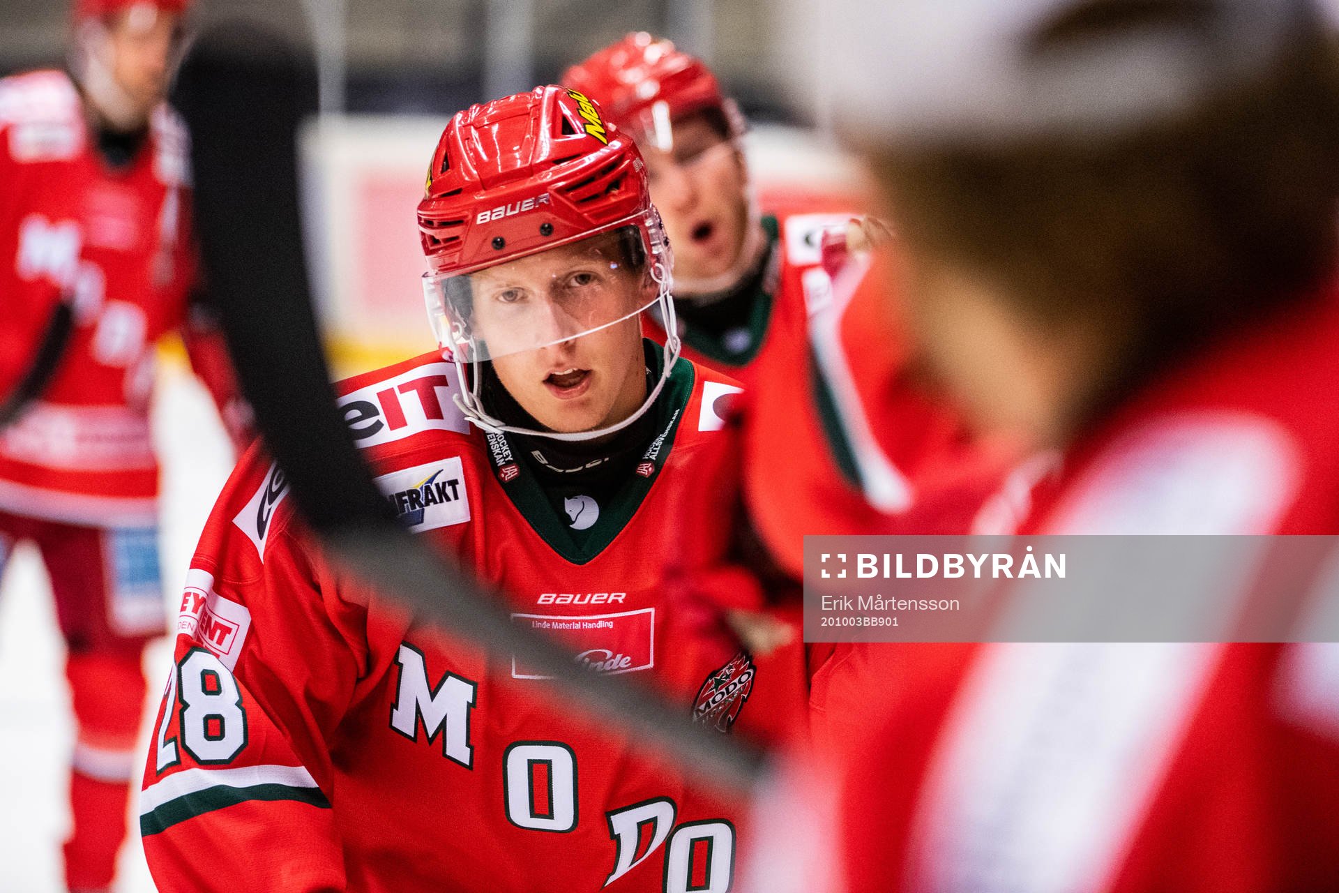 Modos Linus Pettersson jublar