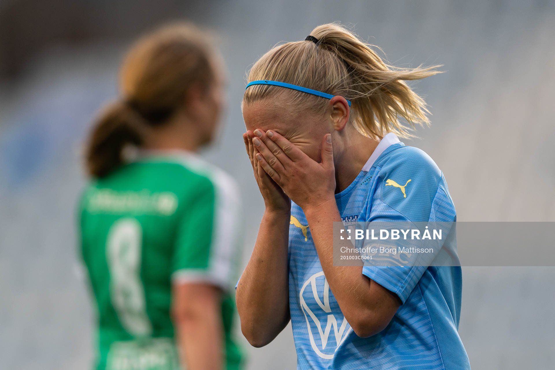 Malmö FFs Andrea Sjögren deppar