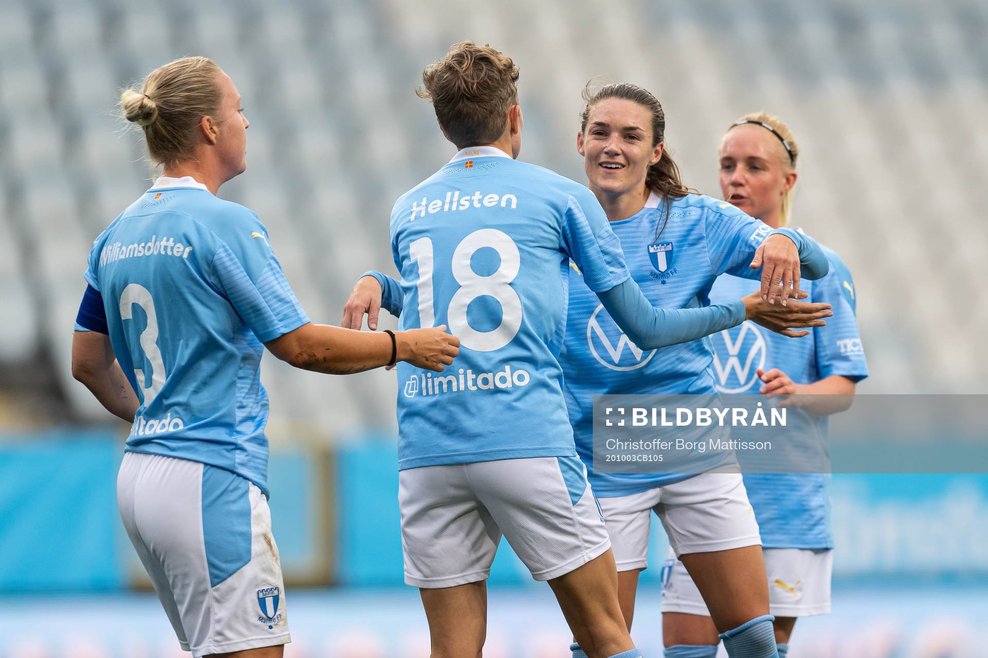 Malmö FFs Caroline Williamsdotter, Anna Hellsten, Saga