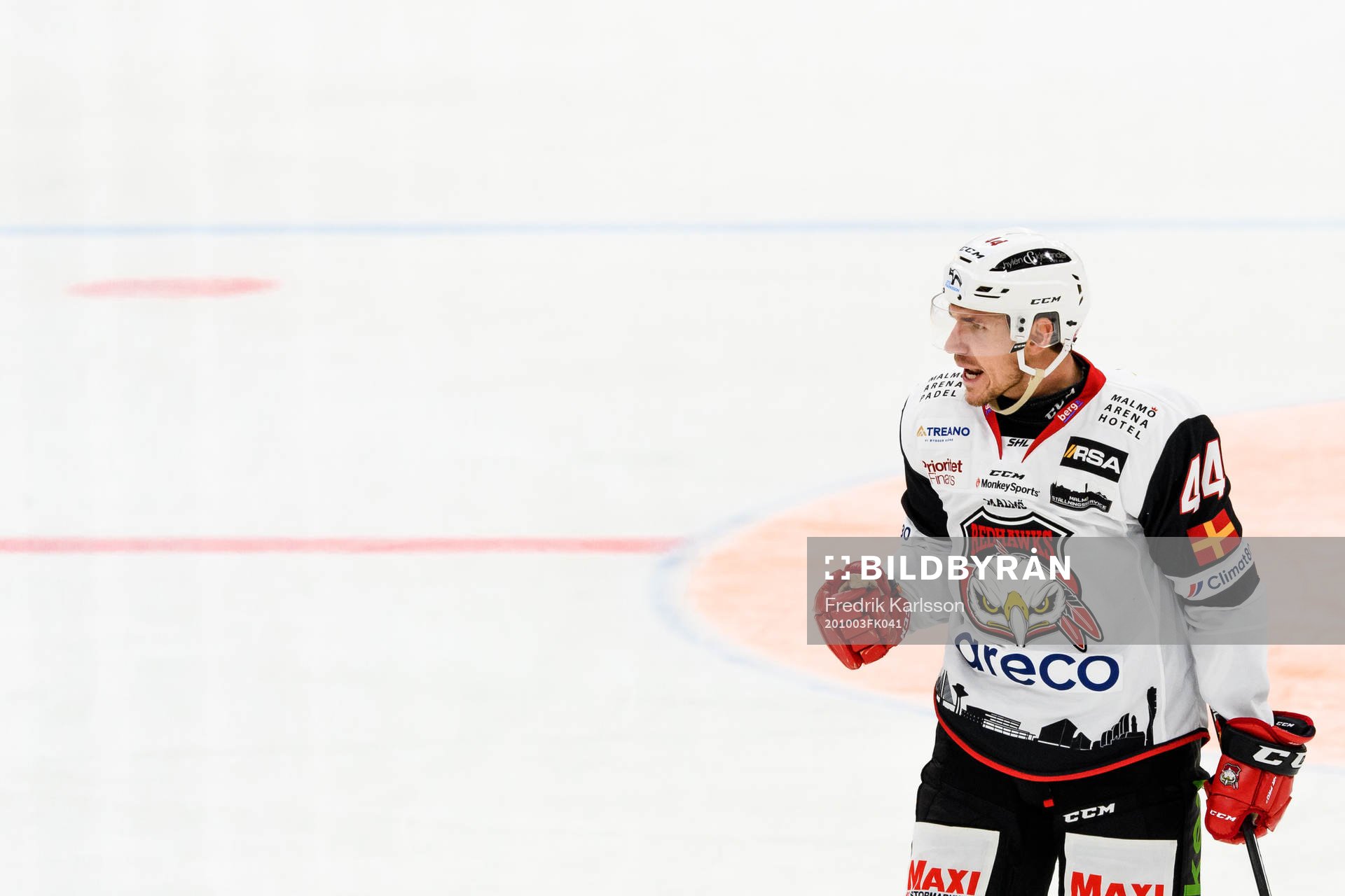 Malmö Redhawks Jesper Jensen Aabo jublar