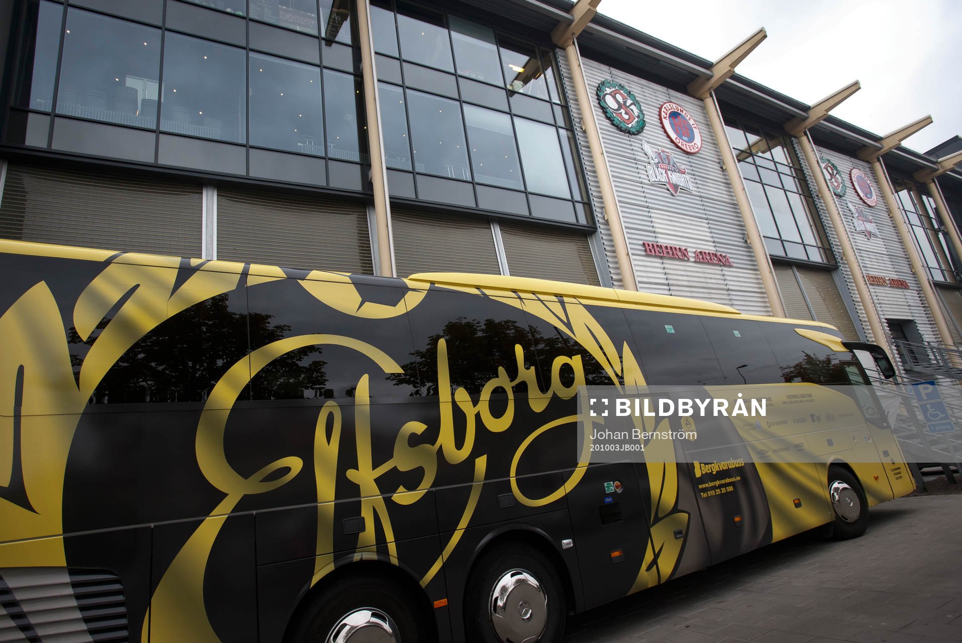 Elfsborgs buss utanför Behrn Arena