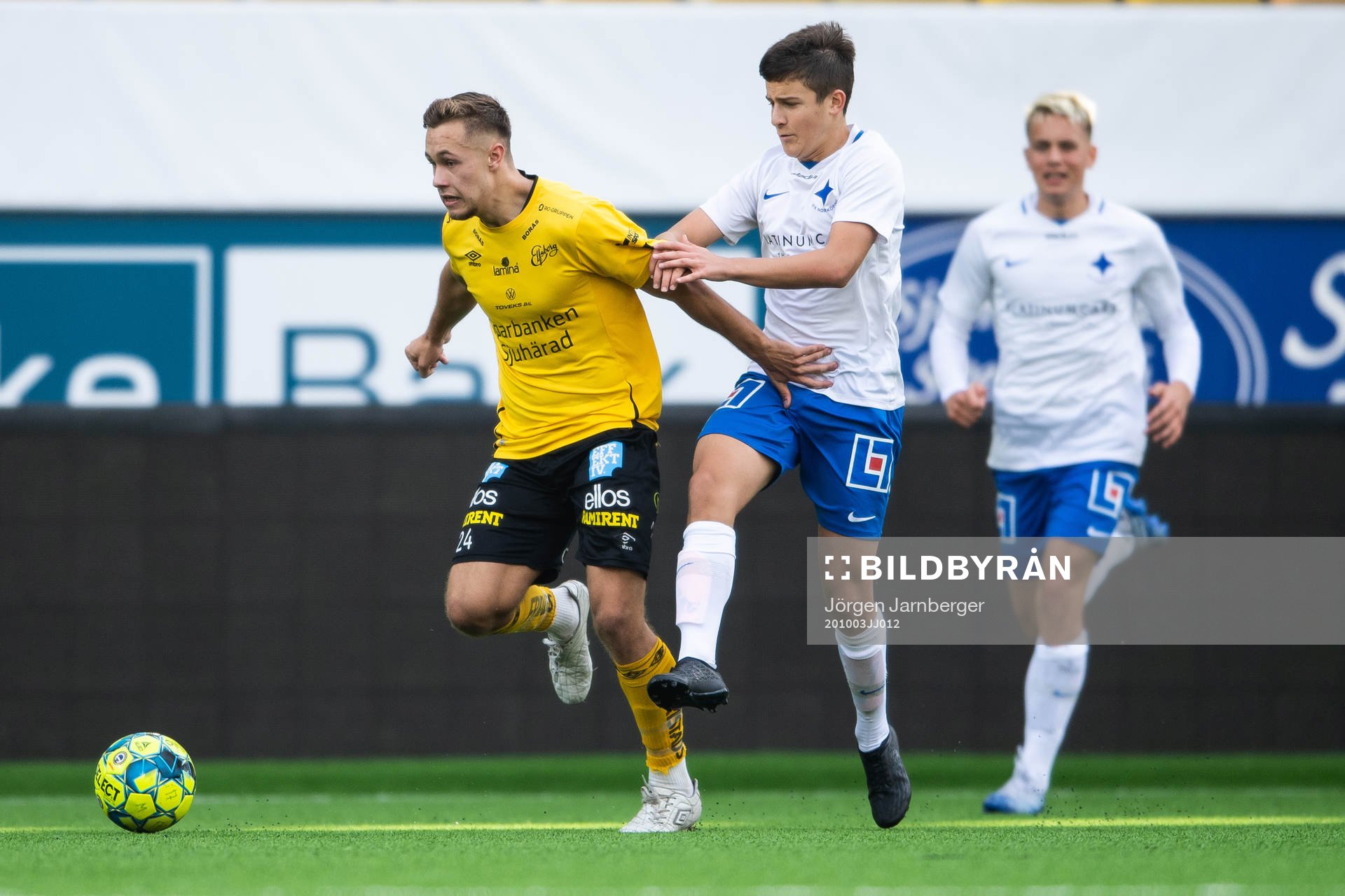 Elfsborgs Dennis Kjellberg och IFK Norrköpings Adam Kosovic