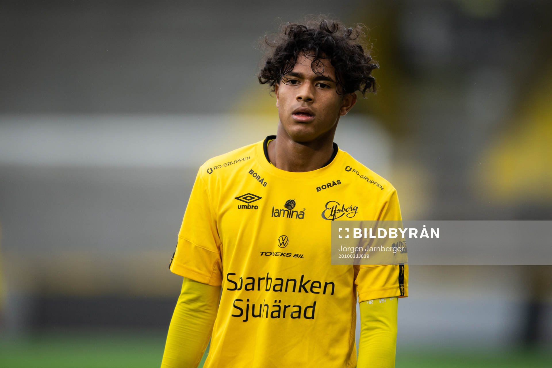 Elfsborgs Andrés Lindberg under fotbollsmatchen i U17 Allsvenskan den 3 oktober 2020 i Borås.