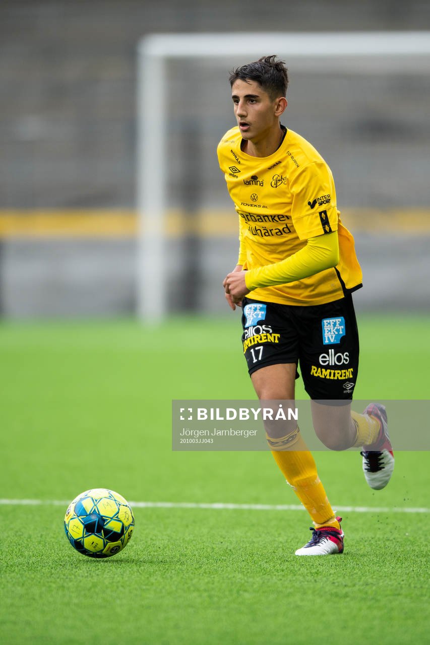 Elfsborgs Arian Sawsani under fotbollsmatchen i U17 Allsvenskan den 3 oktober 2020 i Borås.